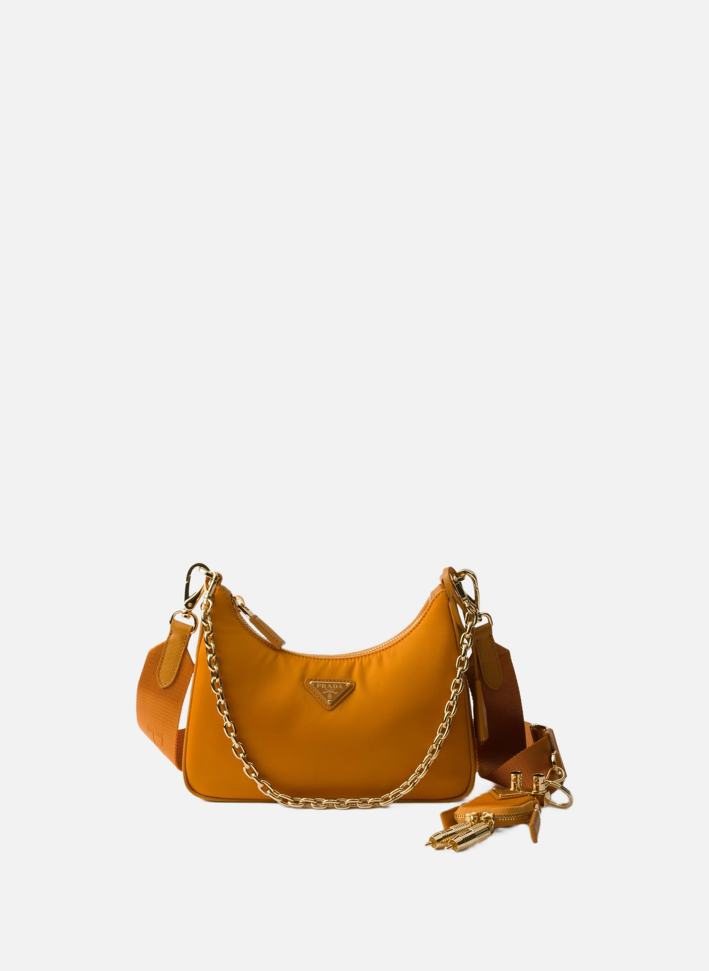Sac prada re-edition 2005 en re-nylon et cuir saff PRADA Orange