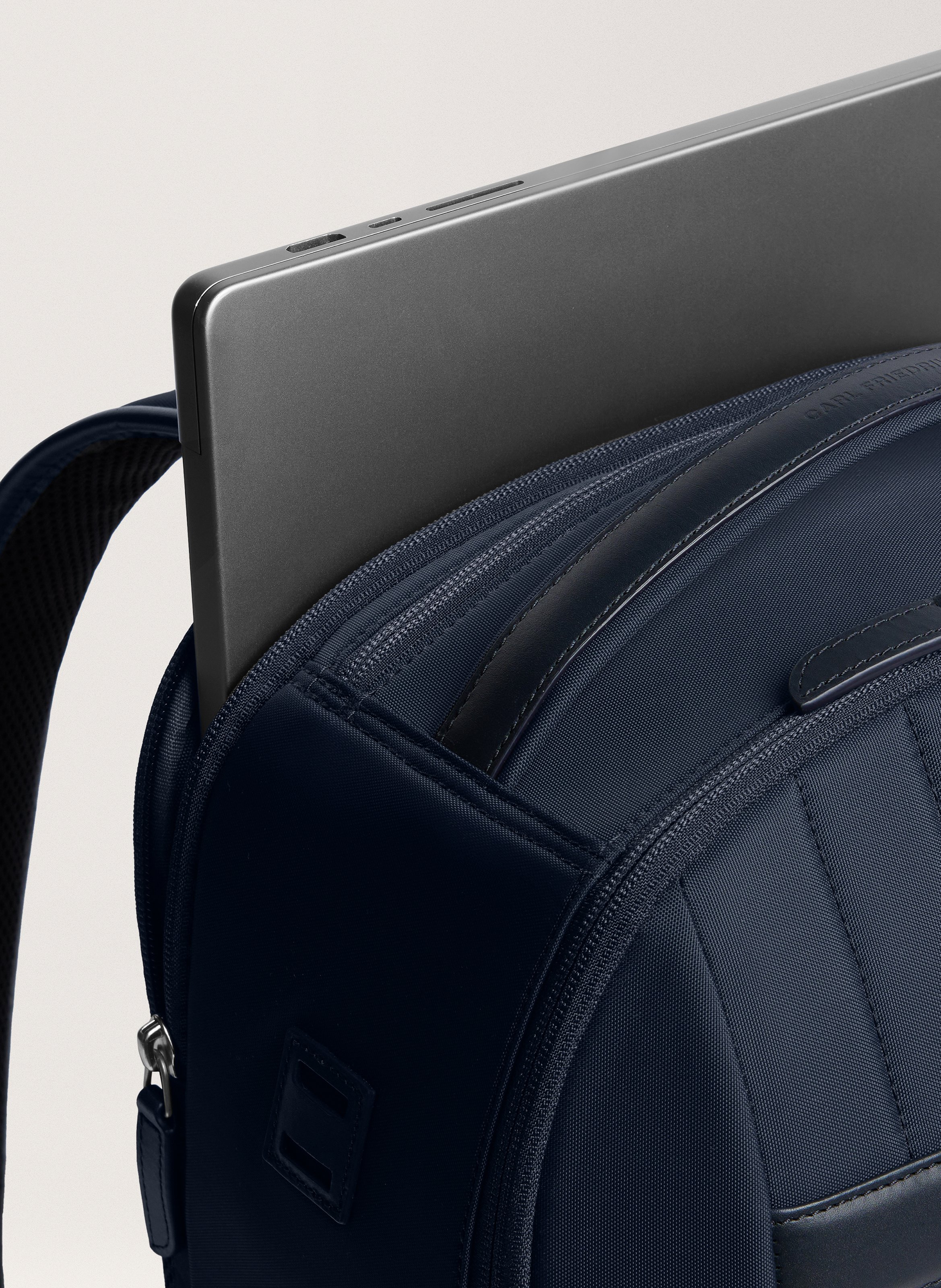 Sac de week-end 'compact weekender' en nylon CARL FRIEDRIK Bleu