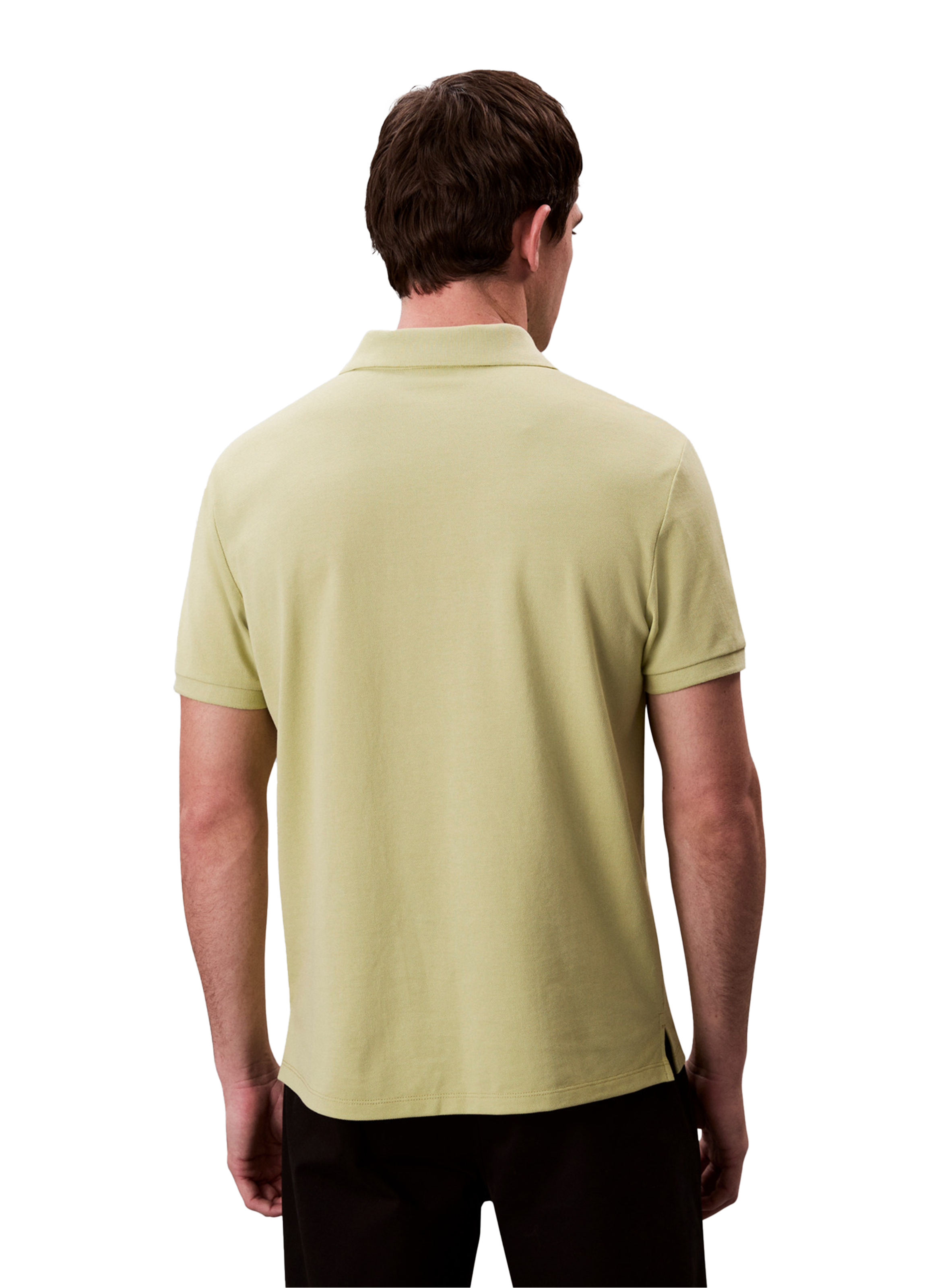 Short sleeve cotton polo shirt CALVIN KLEIN Beige