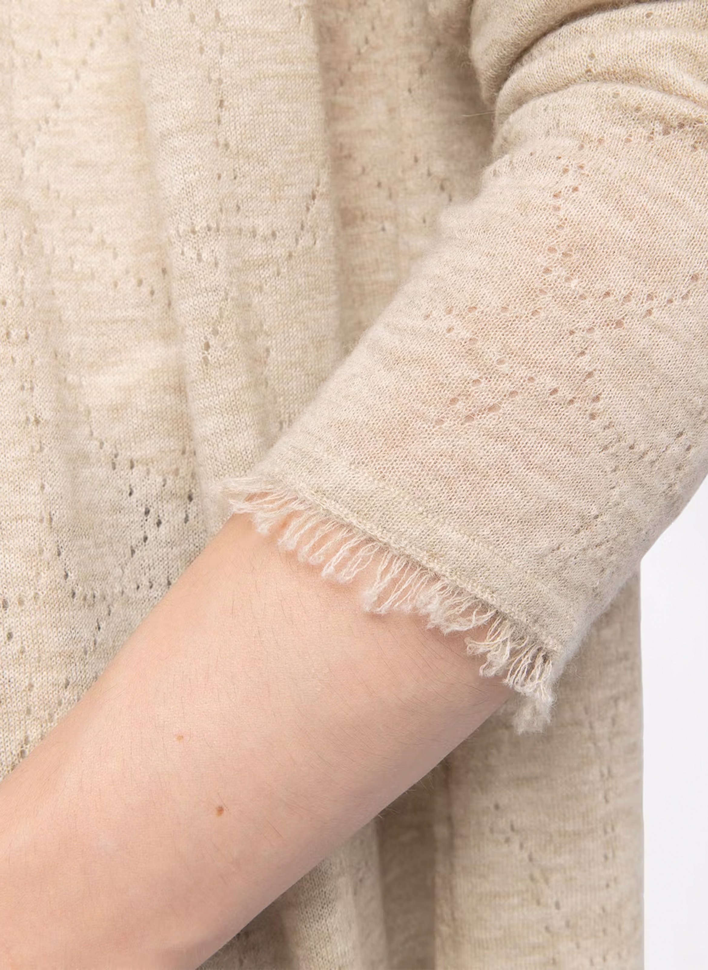 Cardigan long maille pointelle en cachemire daffyz ZADIG&VOLTAIRE Beige