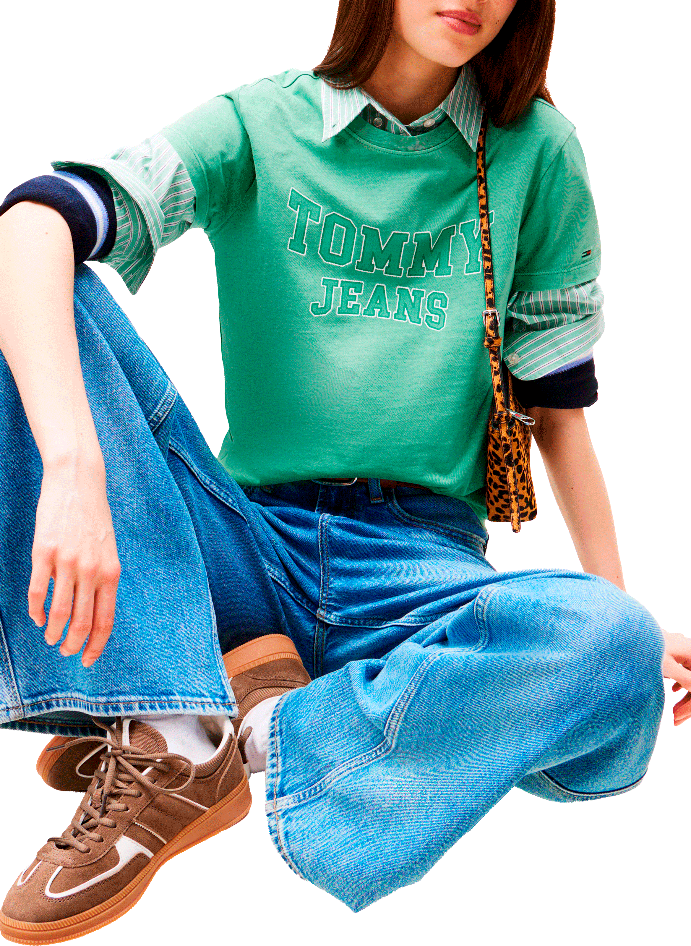 Baskets The Greenwich en daim multitextures TOMMY HILFIGER Rose