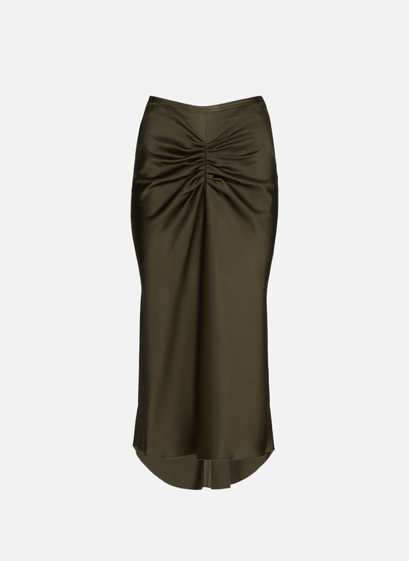Satin midi skirt Green by VICTORIA BECKHAM VICTORIA BECKHAM Satin midi skirt Green