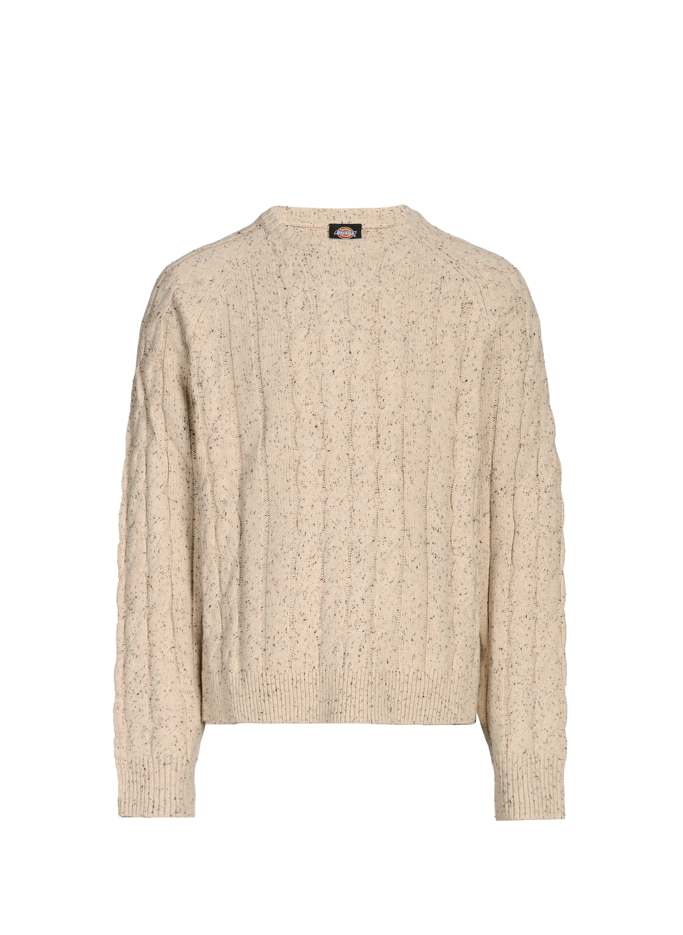Straight knit sweater in twisted cotton. DICKIES Beige