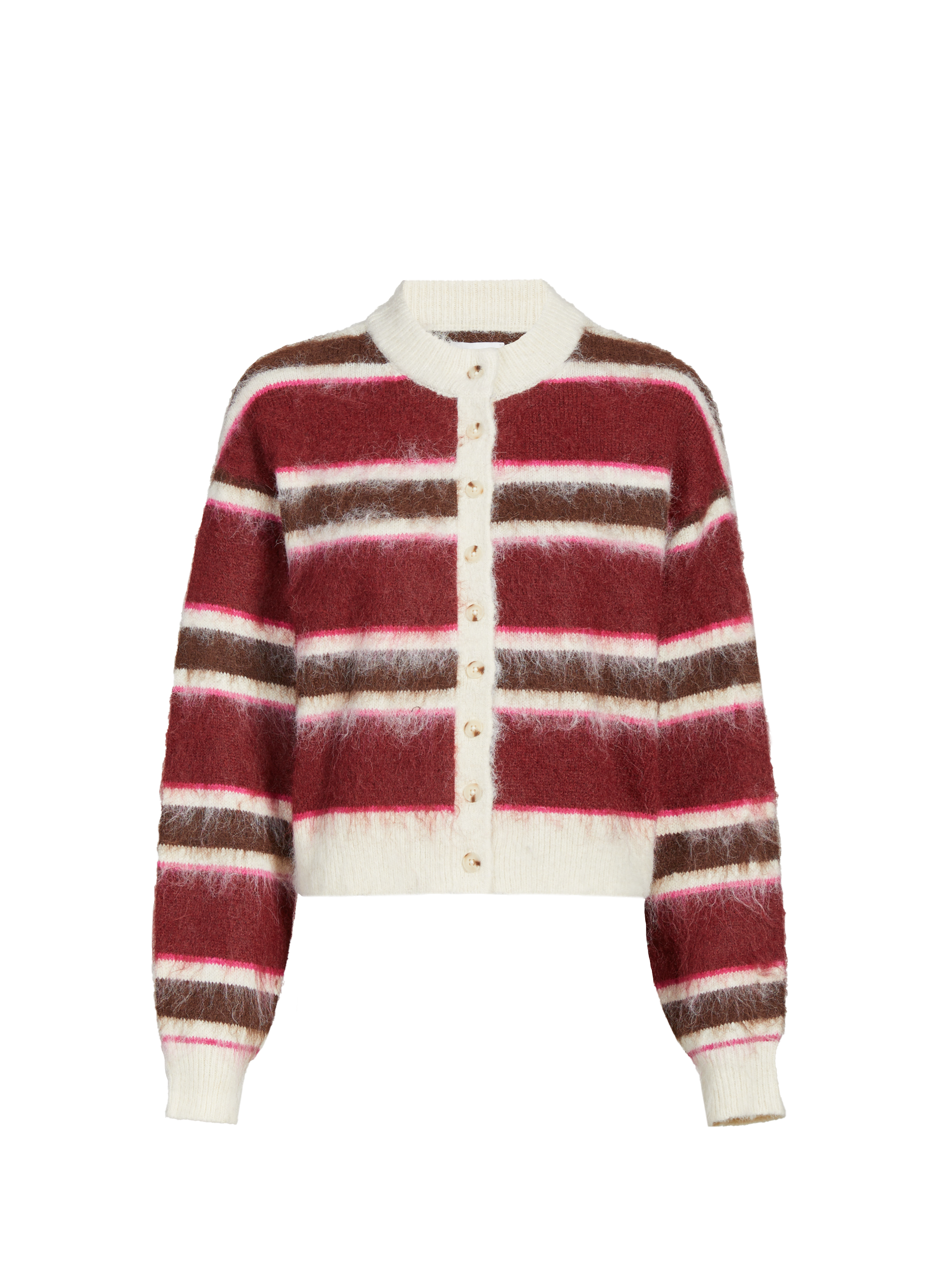 Cardigan à rayures TOPSHOP Rose