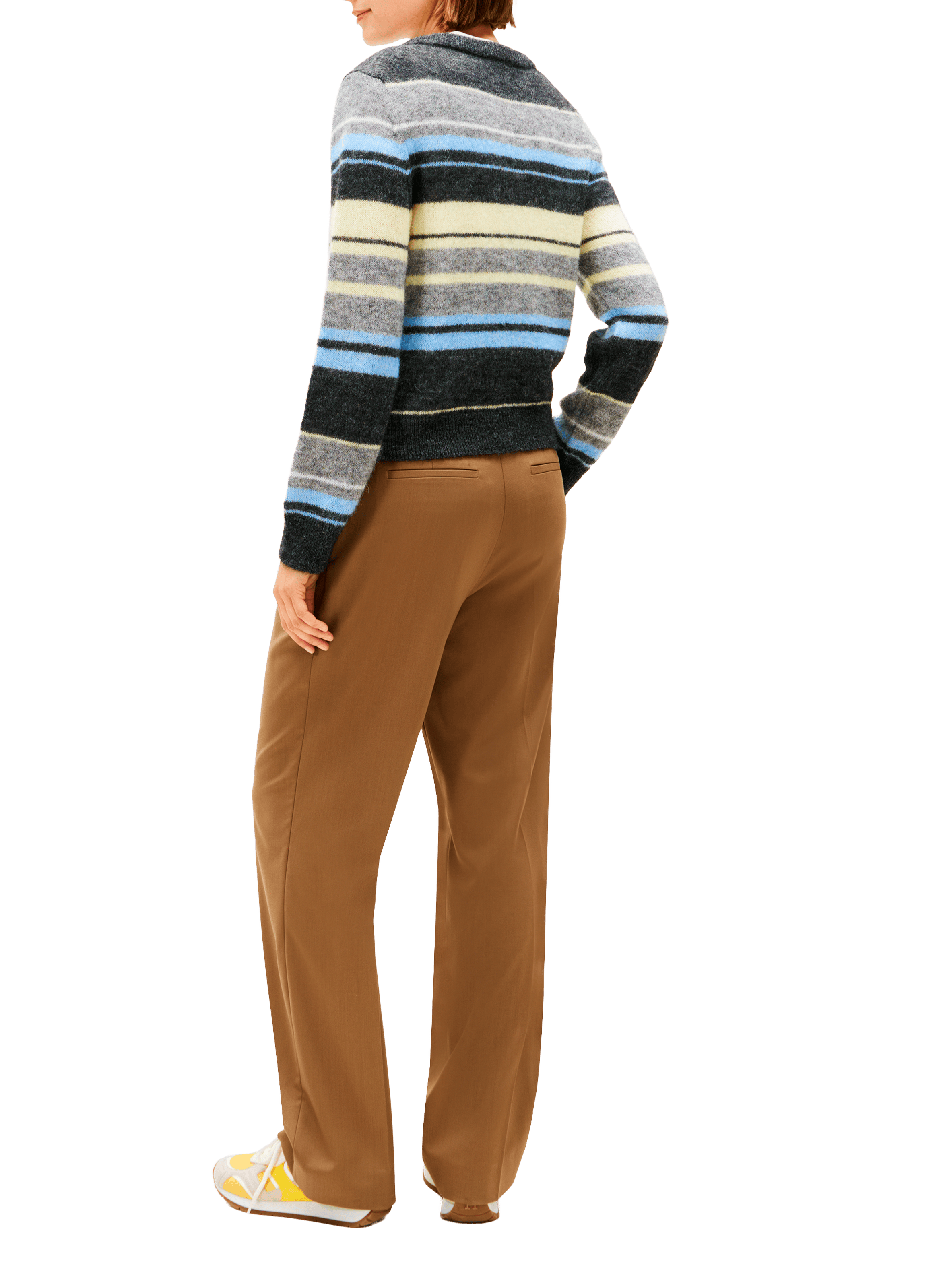 Cardigan droit rayé en alpaga mélangé TOMMY HILFIGER Multicolore