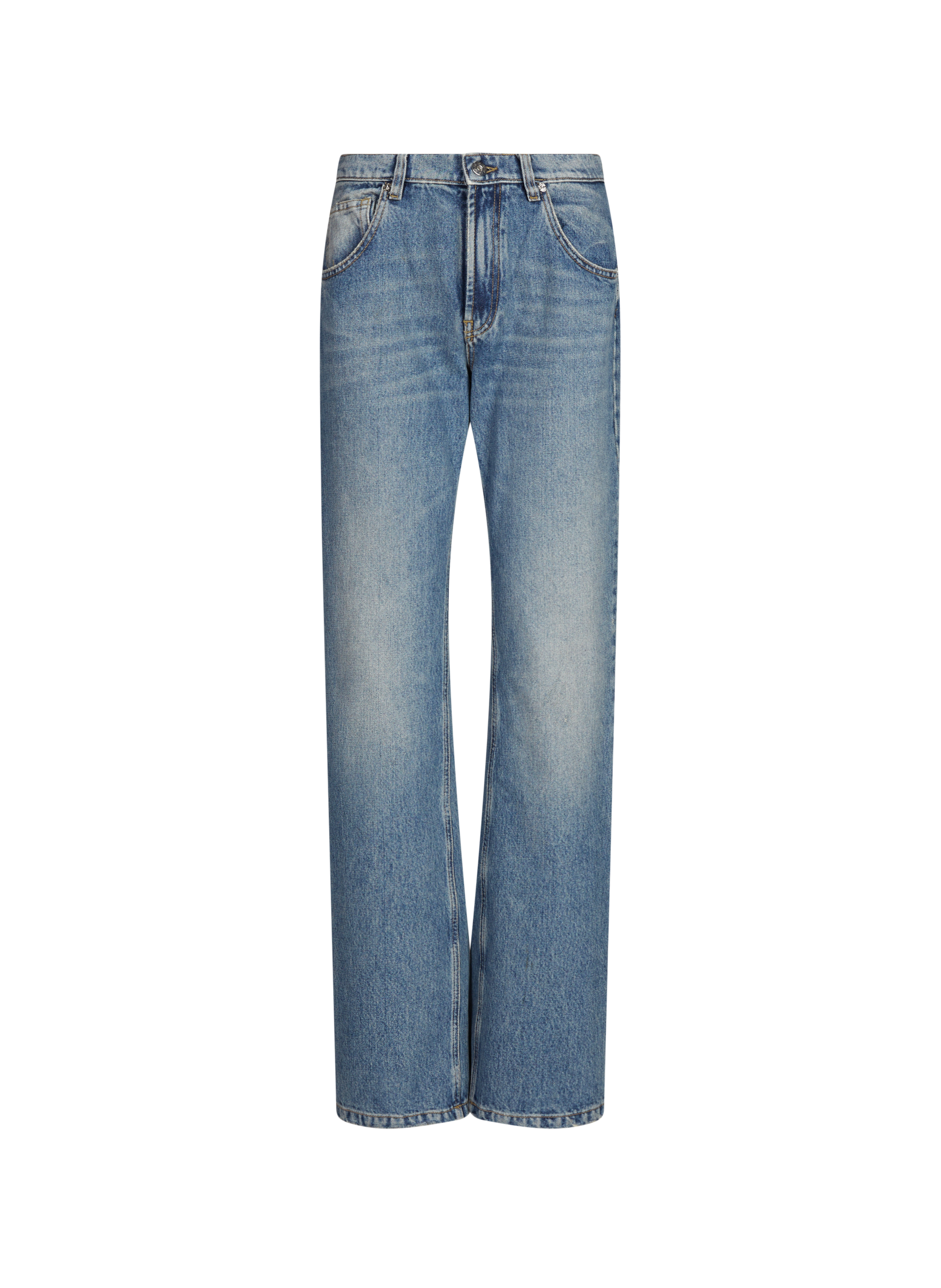 BLUMARINE Straight cotton jeans Blue