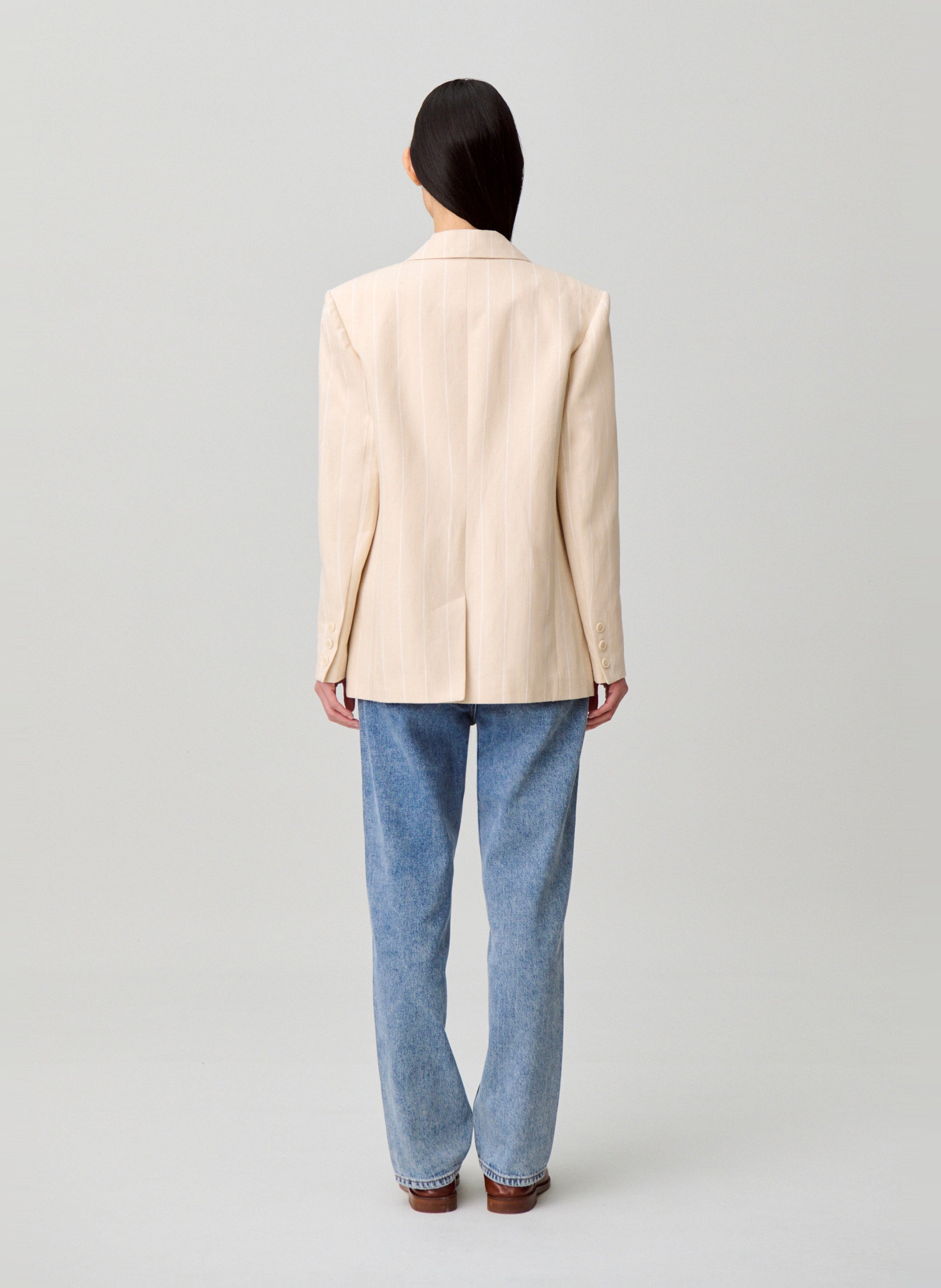 Veste col tailleur CLAUDIE PIERLOT Beige