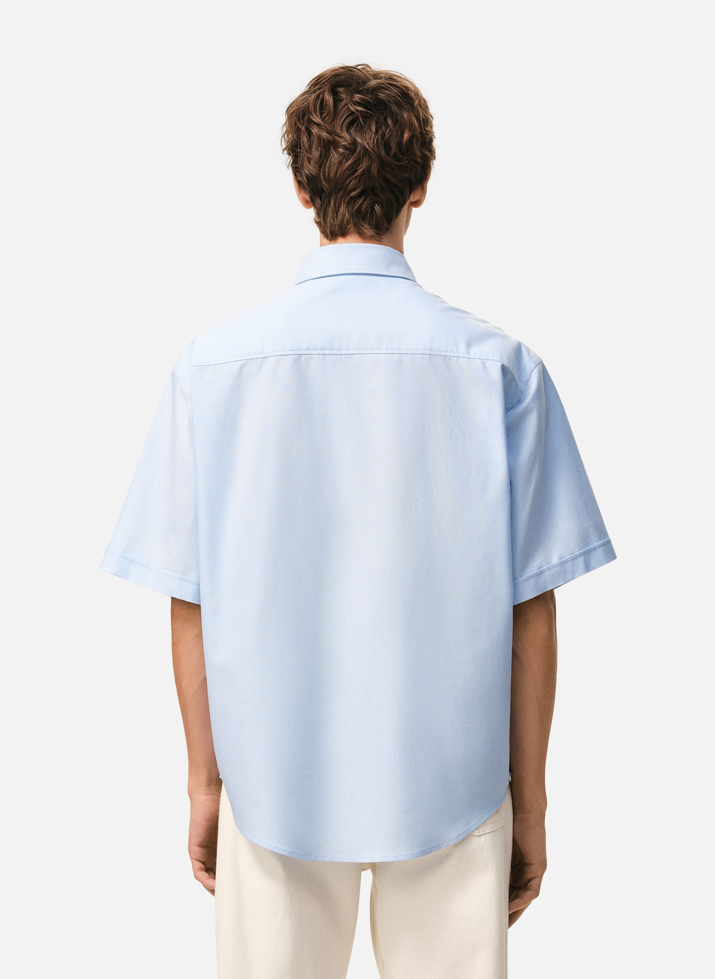 Chemise boxy ami de coeur en coton AMI PARIS Bleu