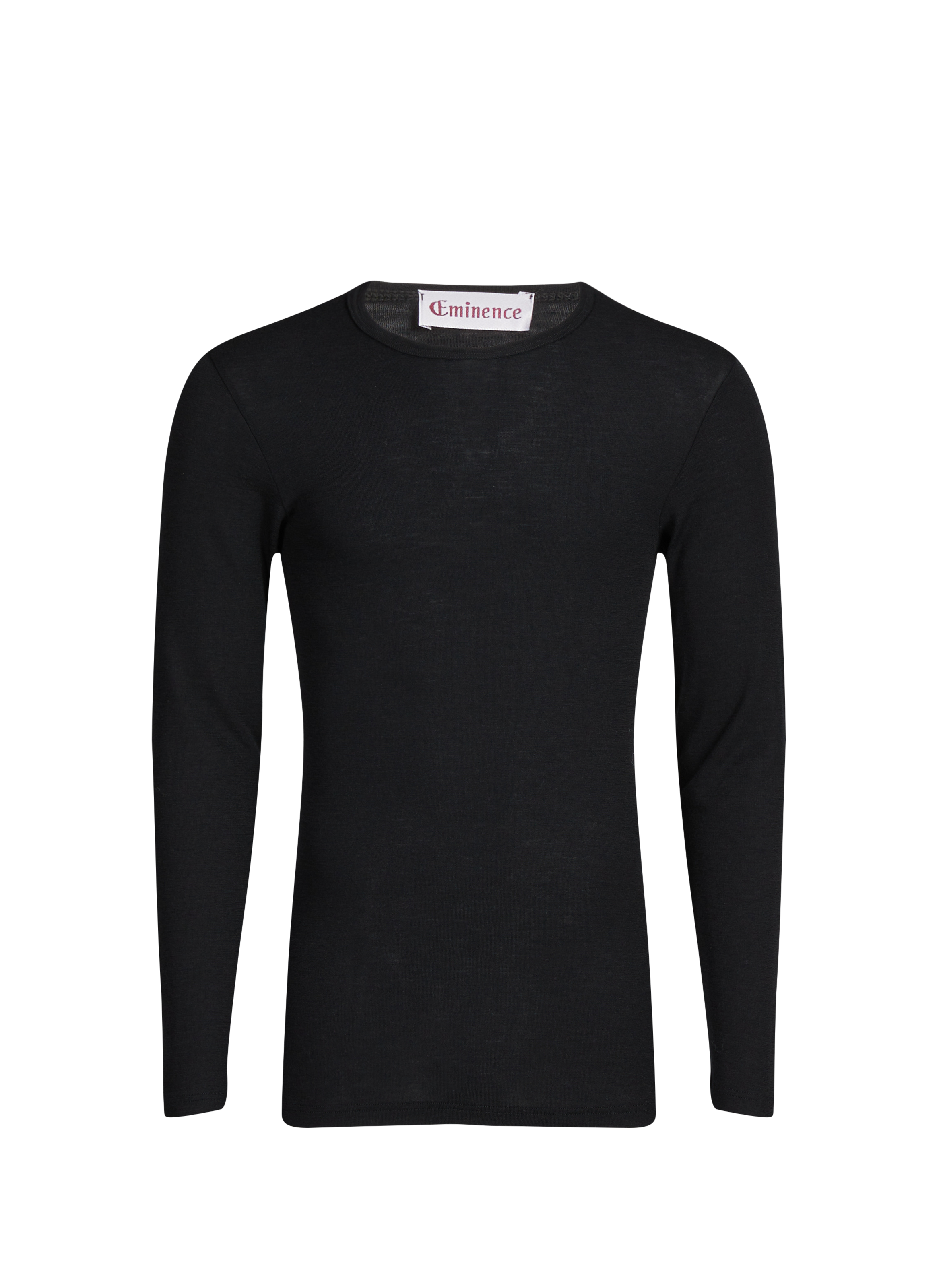 Maillot de corps à col rond en laine mélangée EMINENCE Noir