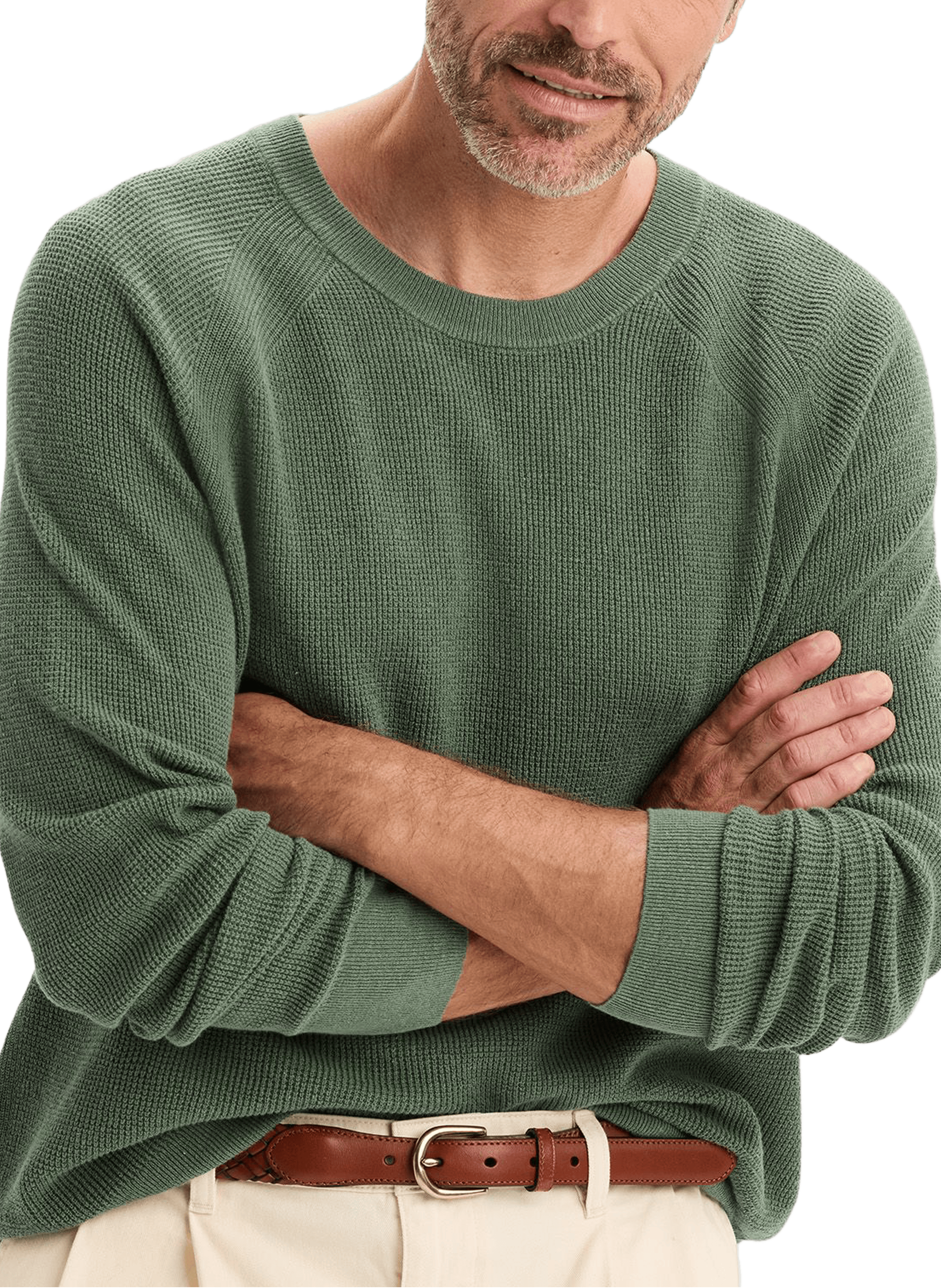 Pull col rond en coton organique DOCKERS Vert