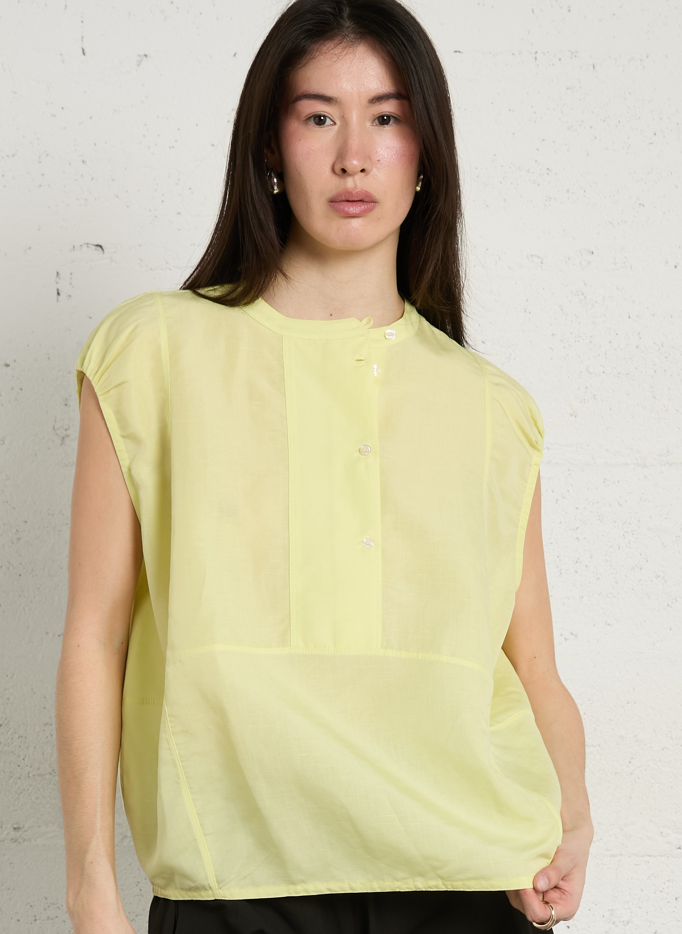 Top oversize col rond danube SOEUR Jaune