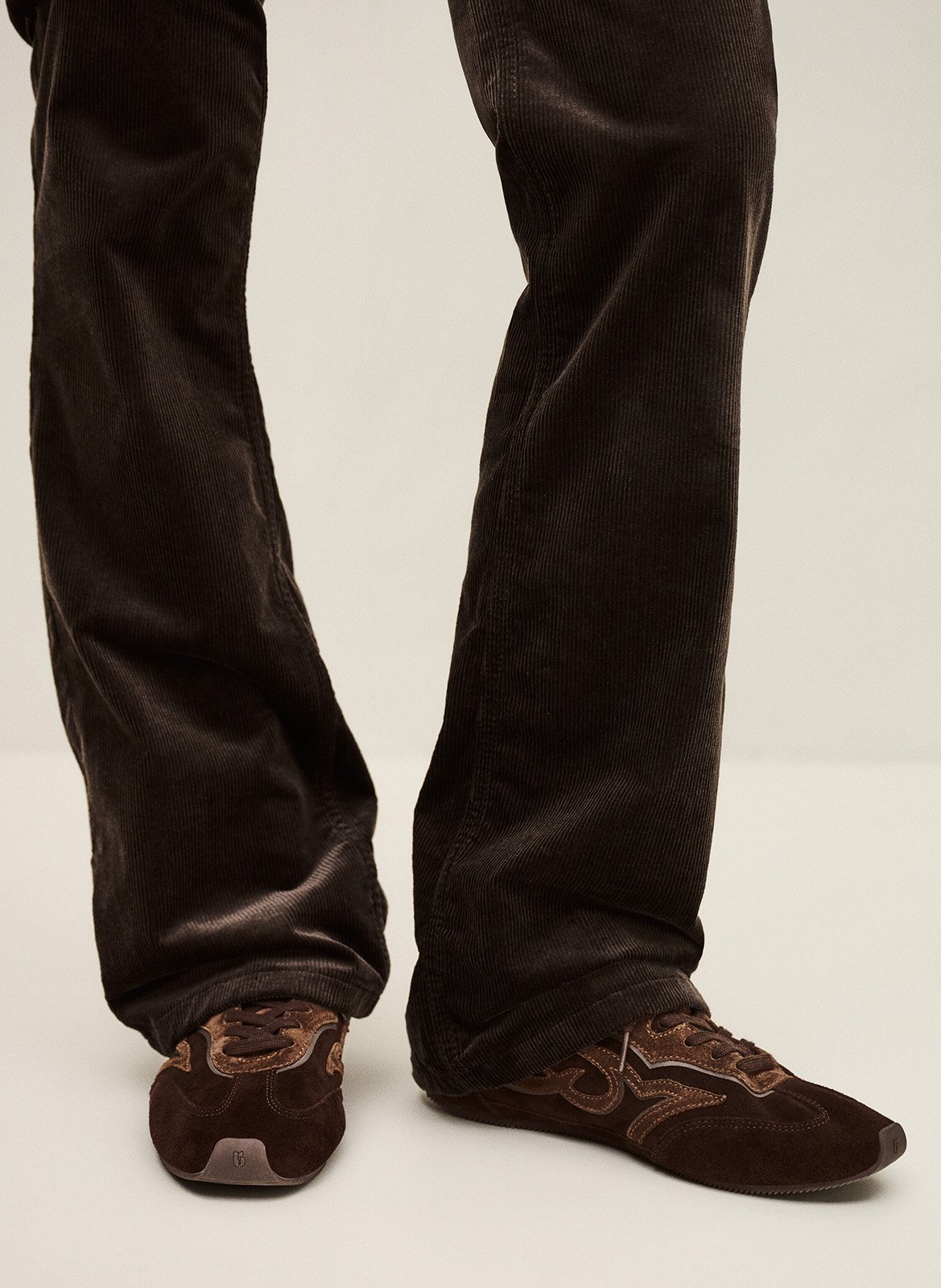 Baskets basses à lacets celleste BA&SH Marron