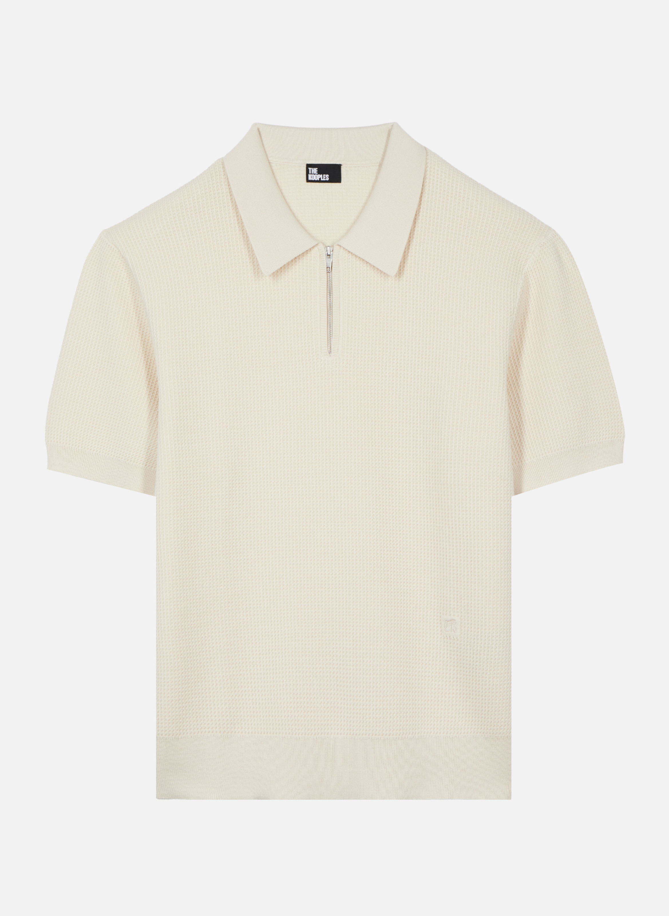 Pull col polo à zip THE KOOPLES Beige