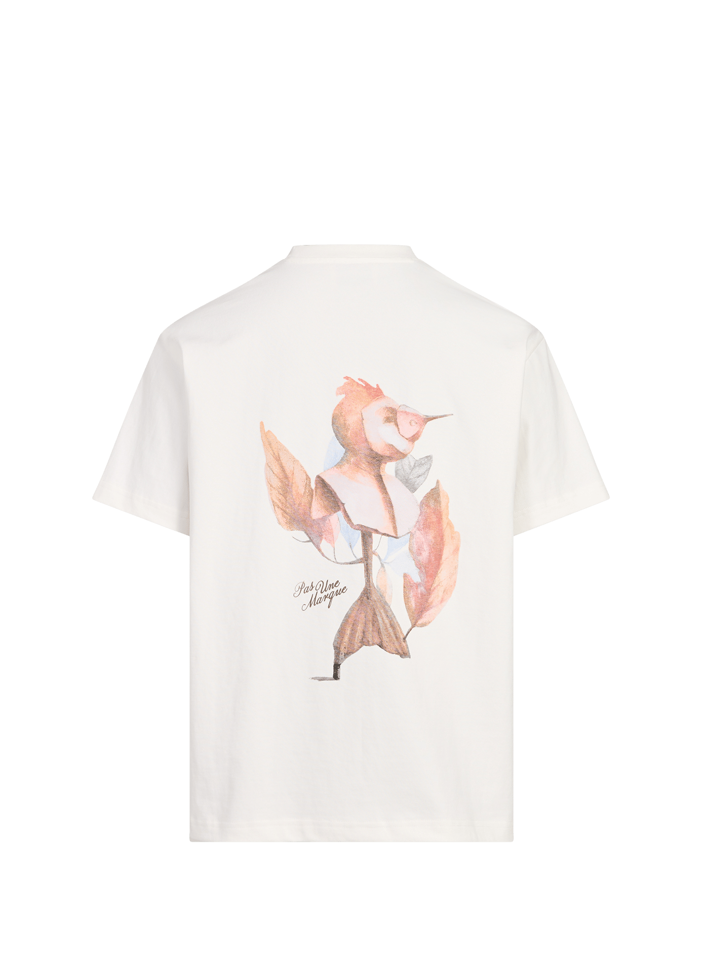 Oversized printed cotton T-shirt PAS UNE MARQUE White
