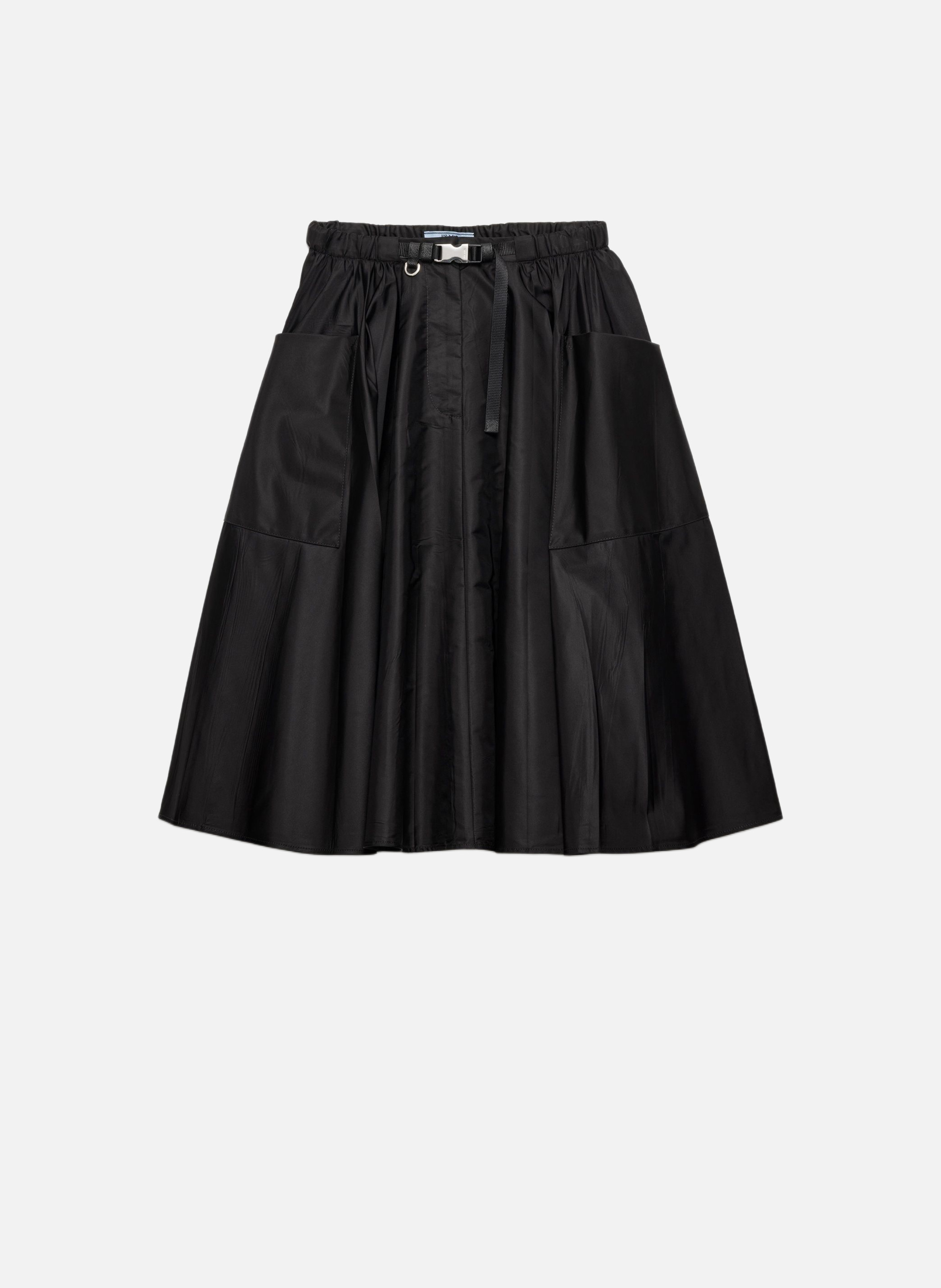 Jupe corolle en re-nylon PRADA Noir