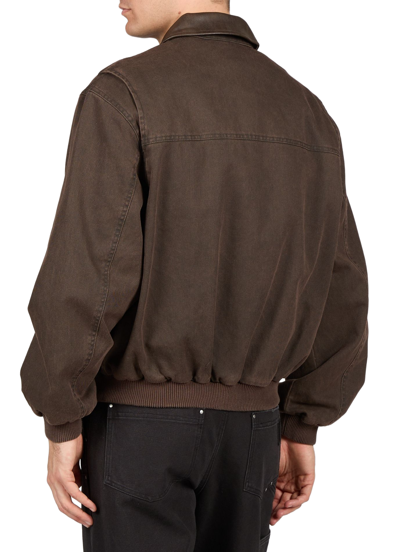 Jacket with classic cotton collar REPRESENT Brown