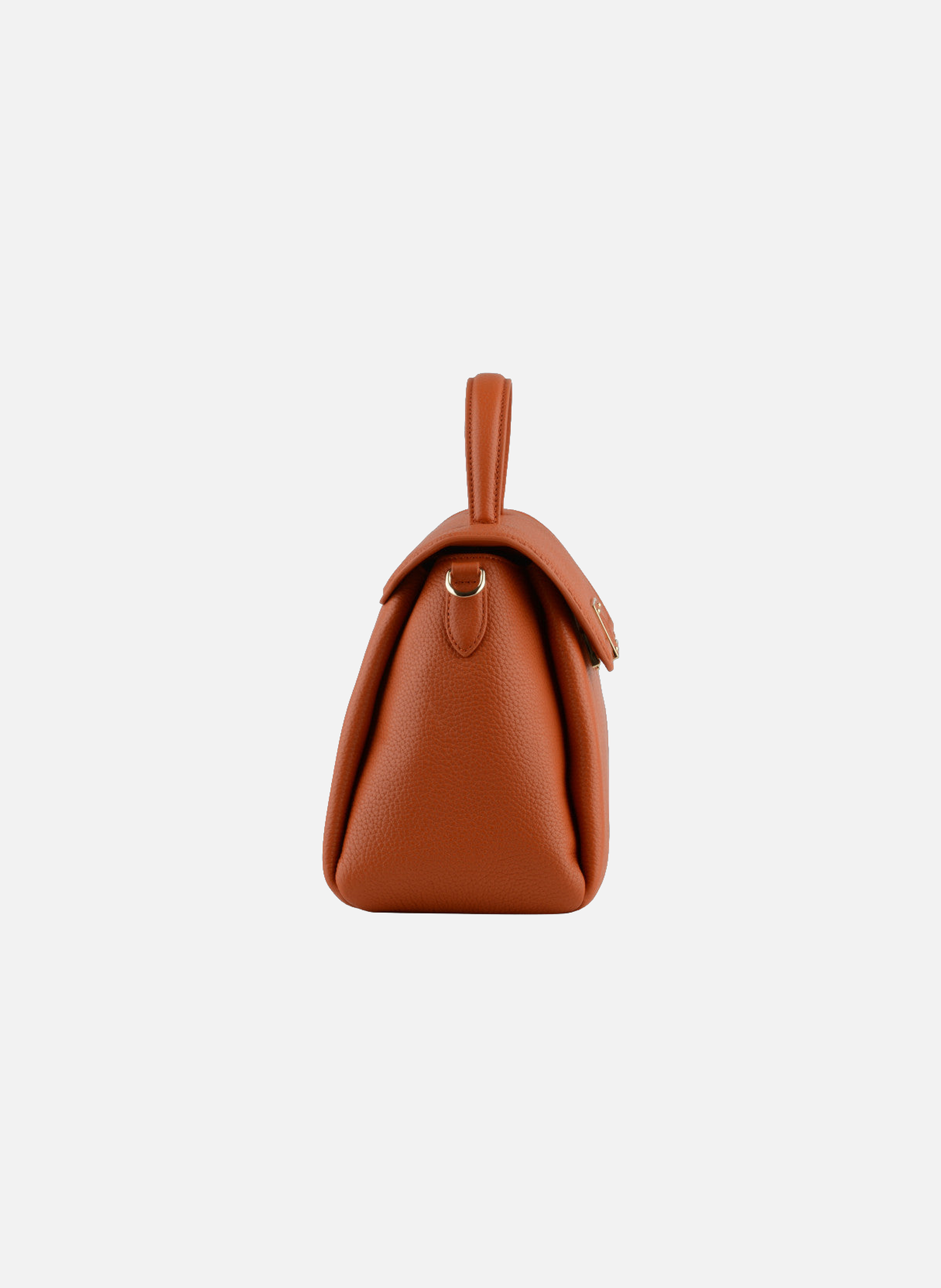 Carat | sac à main gm en cuir de vachette POURCHET Orange