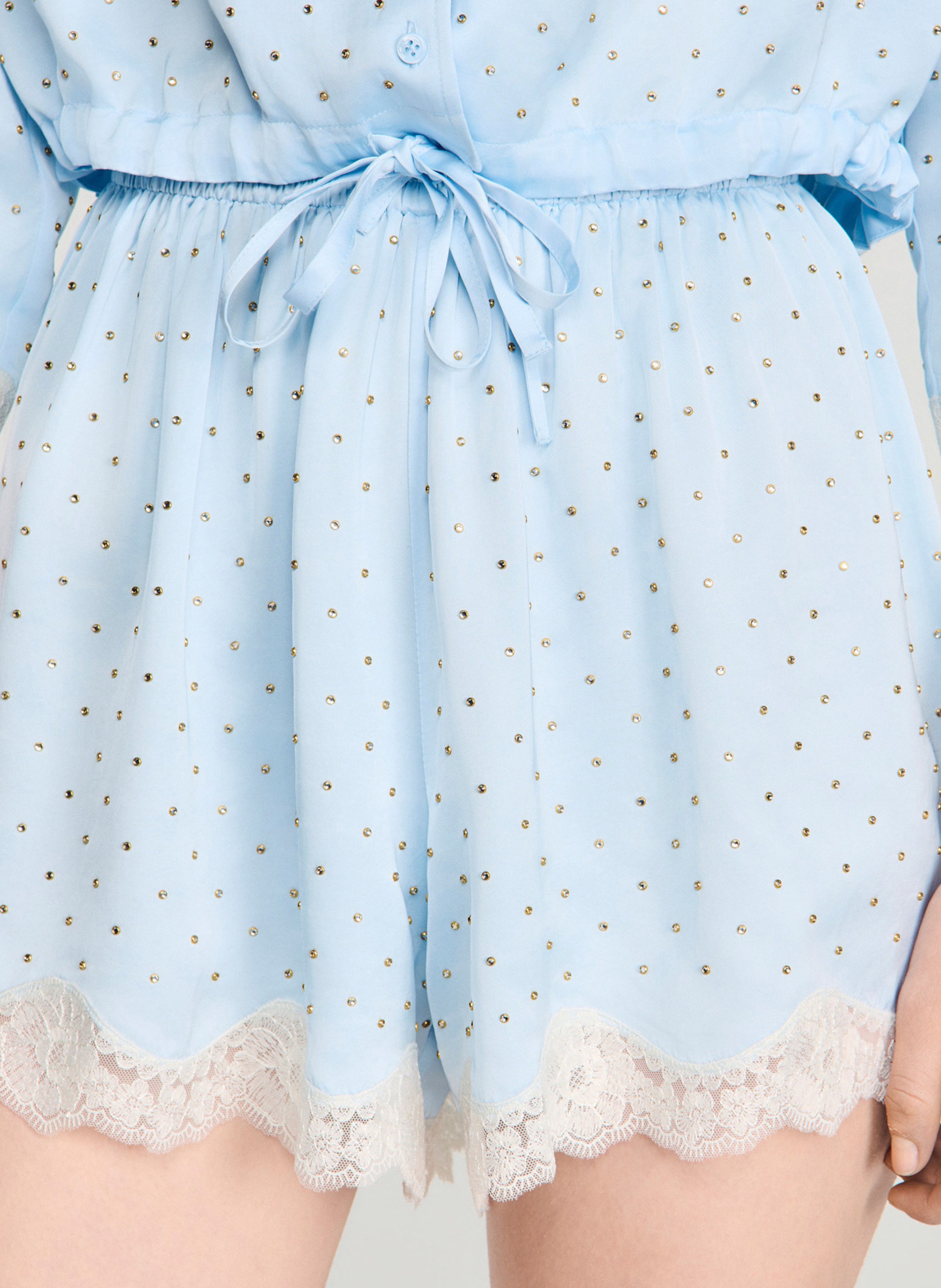 Short à strass SANDRO Bleu