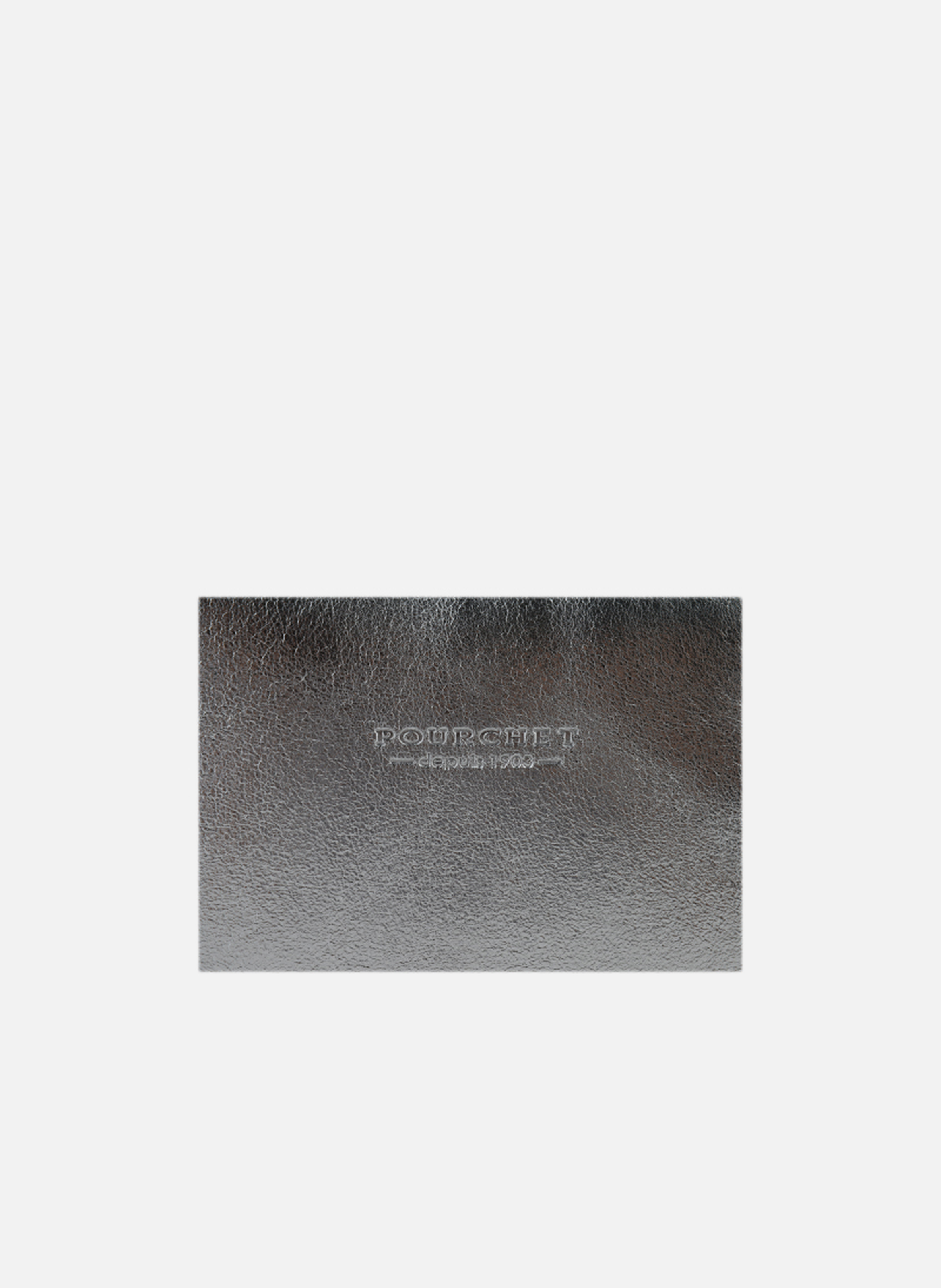 Cassetta metallic | sac porté crossbody en cuir de vachette POURCHET Gris