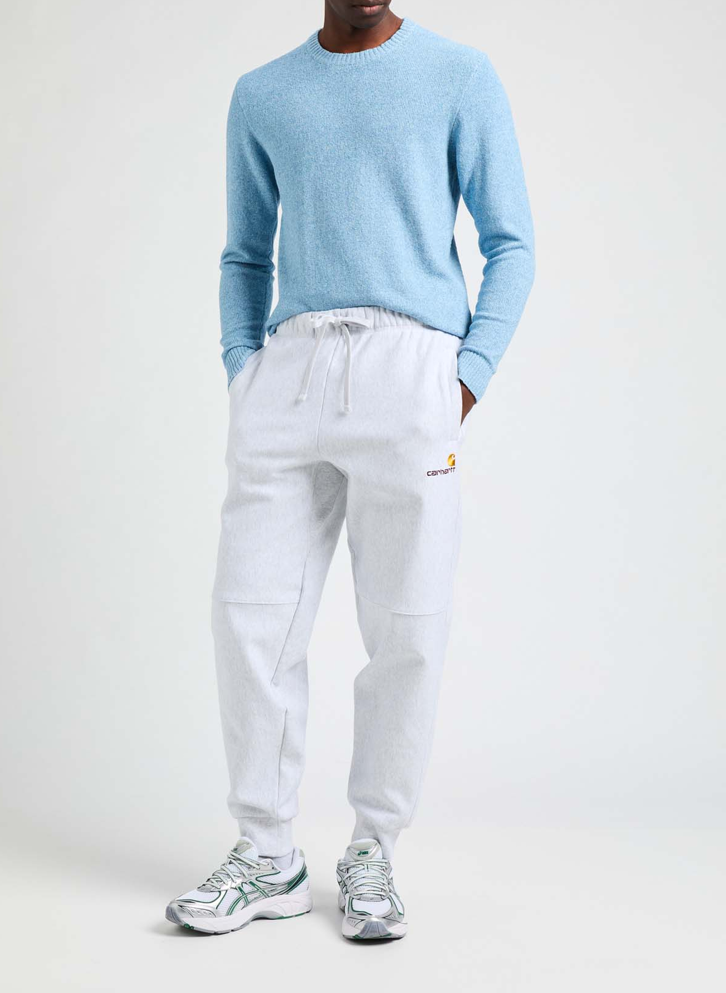 Pull à col rond en coton mélangé AU PRINTEMPS PARIS Bleu