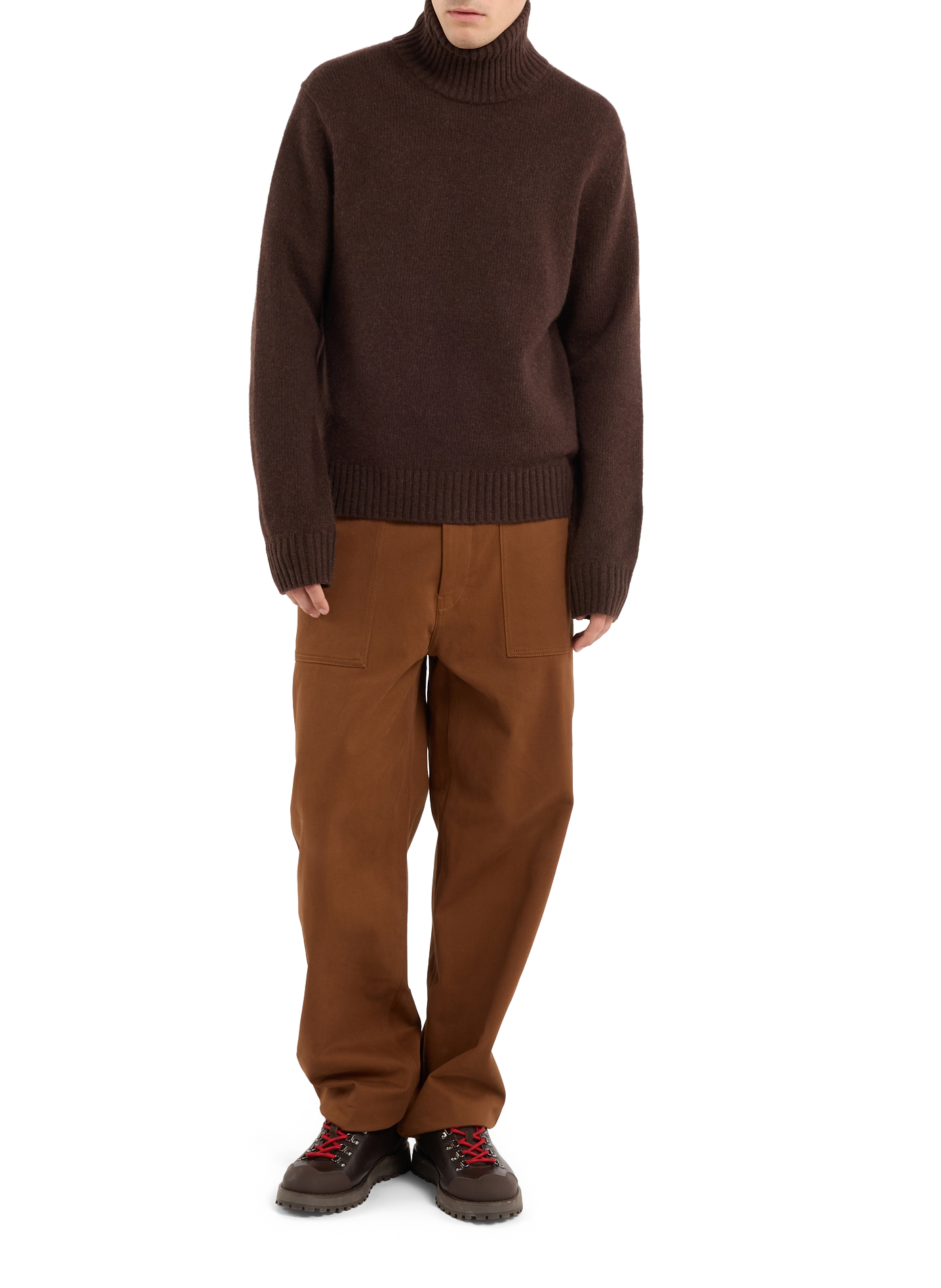 Pantalon large taille haute uni SAISON 1865 Beige