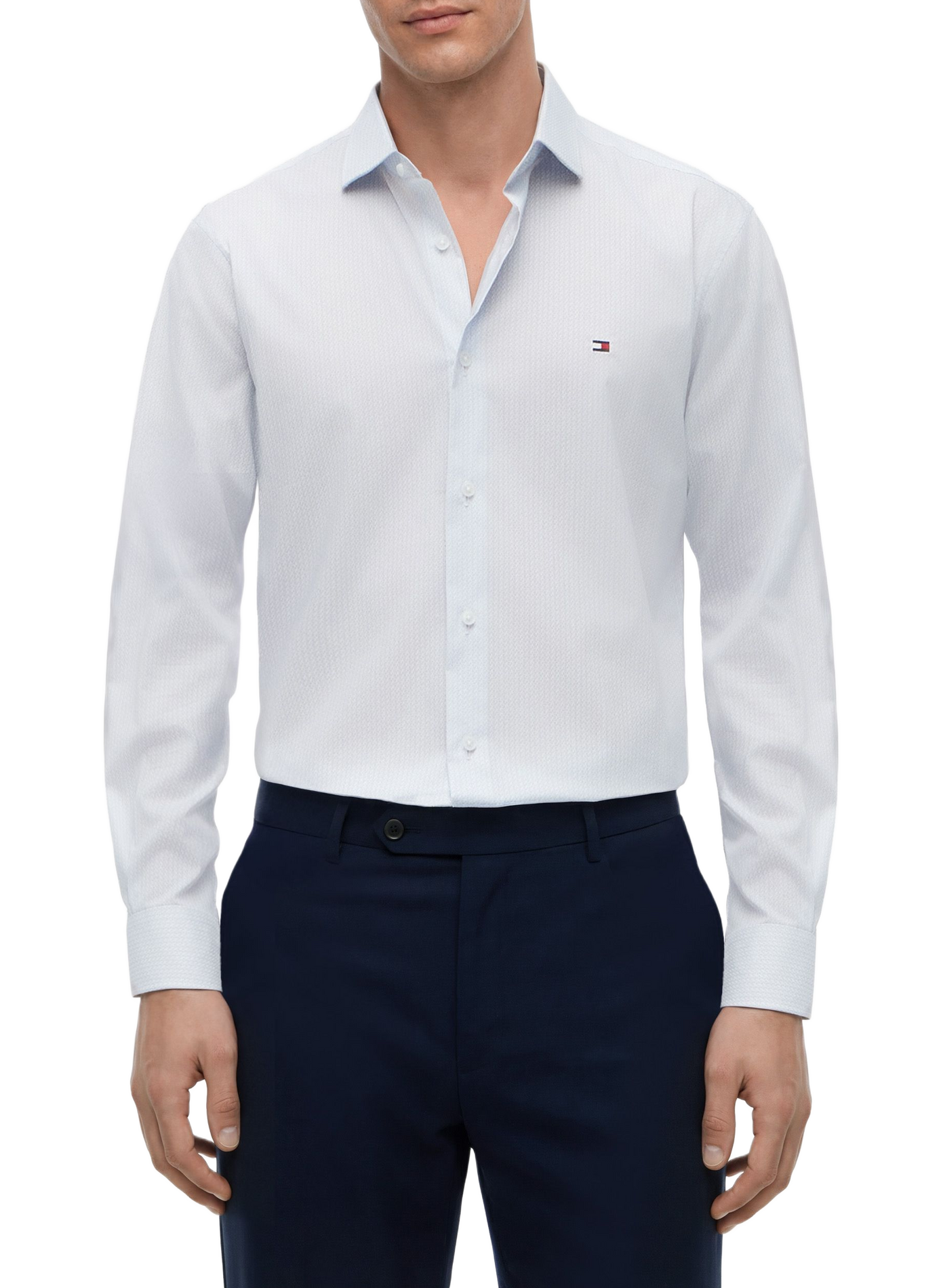 Chemise en coton TOMMY HILFIGER Bleu