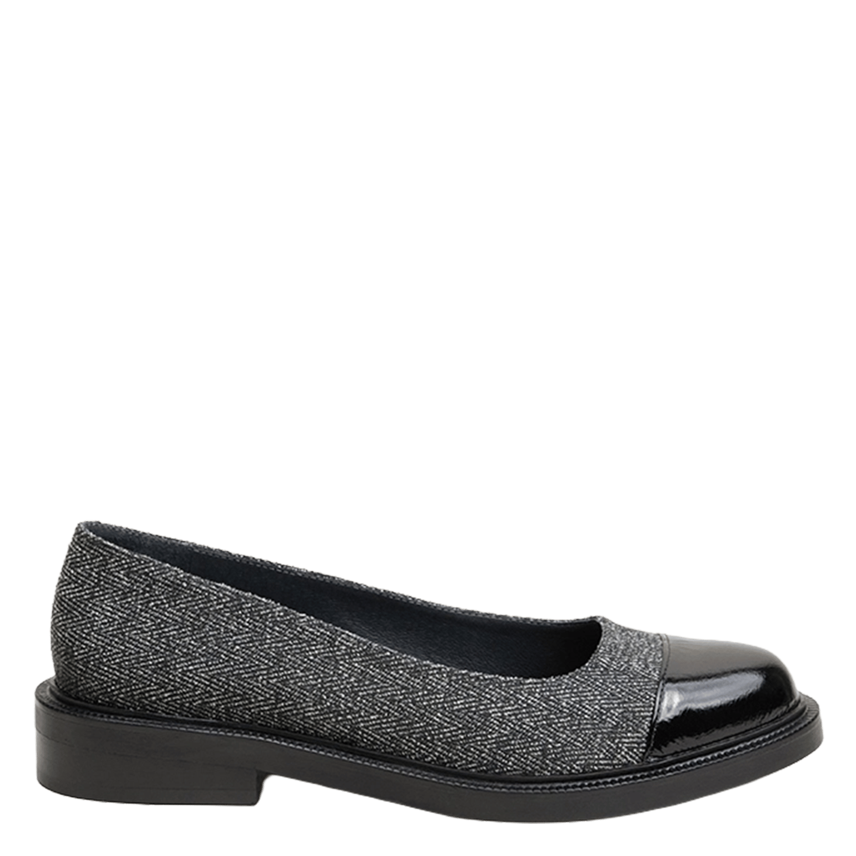 Ballerines en cuir à talon doum JONAK Gris