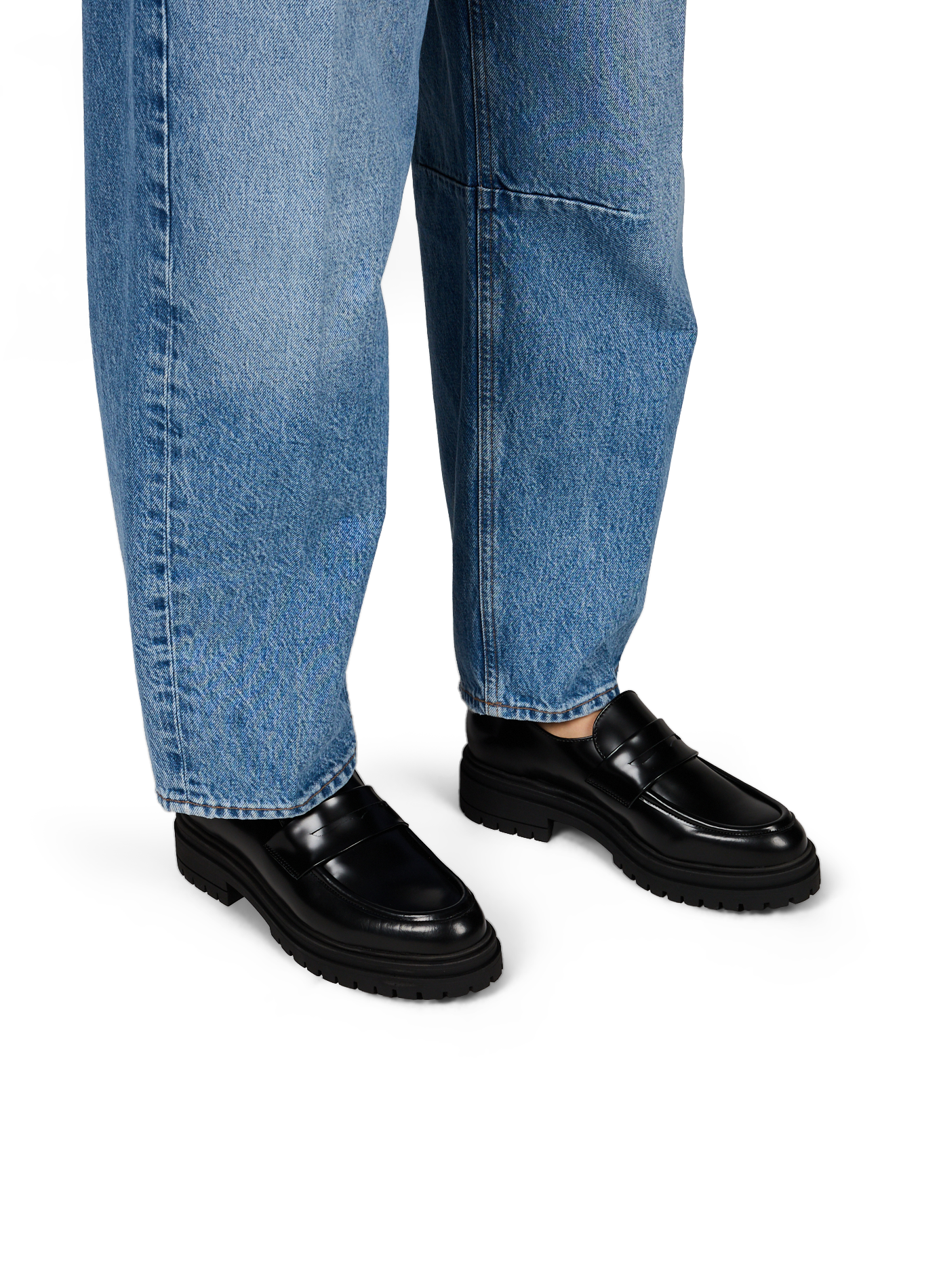 Leder-Mokassins BOBBIES Schwarz