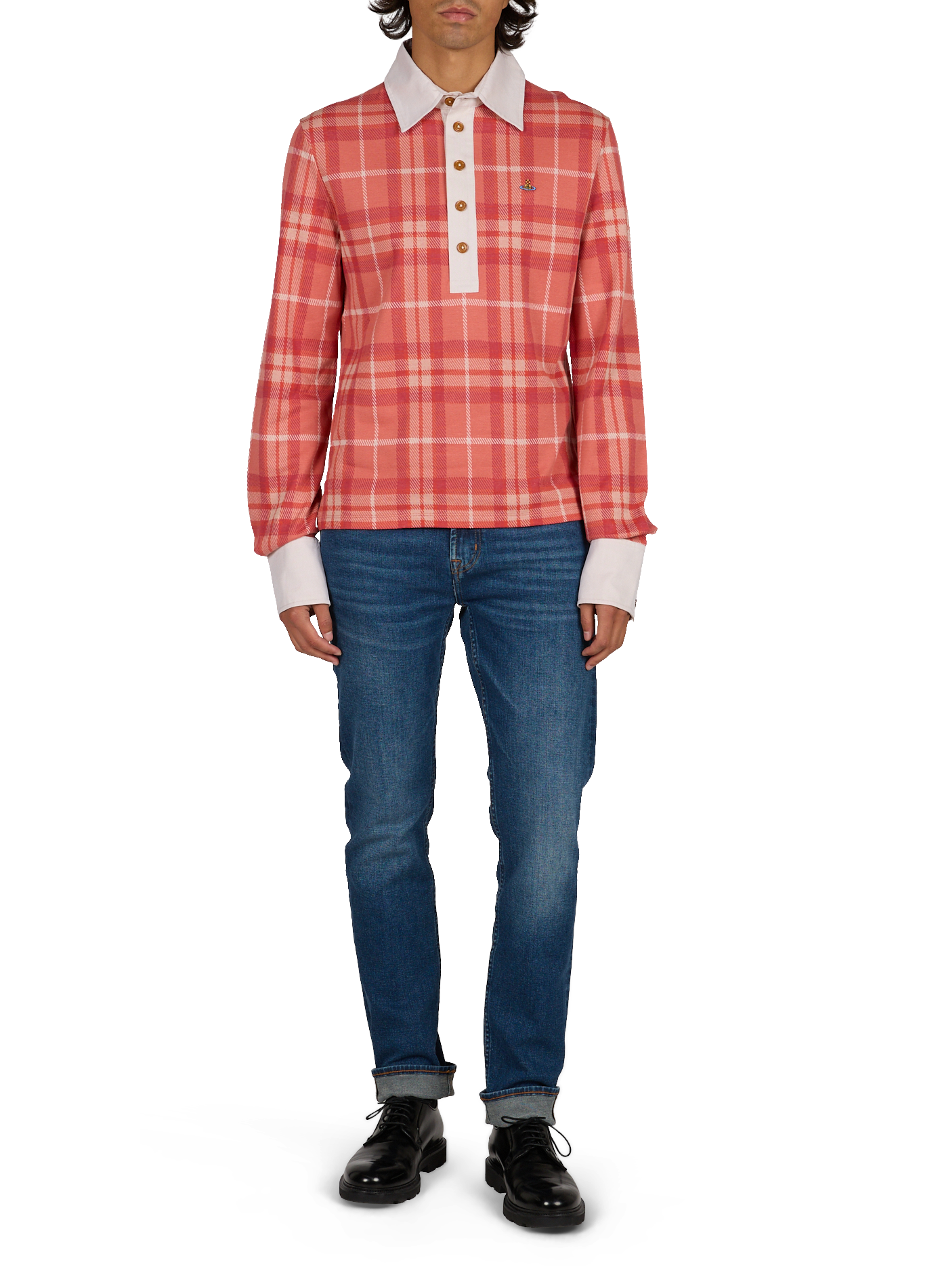 Polo droit à motif en coton VIVIENNE WESTWOOD Multicolore