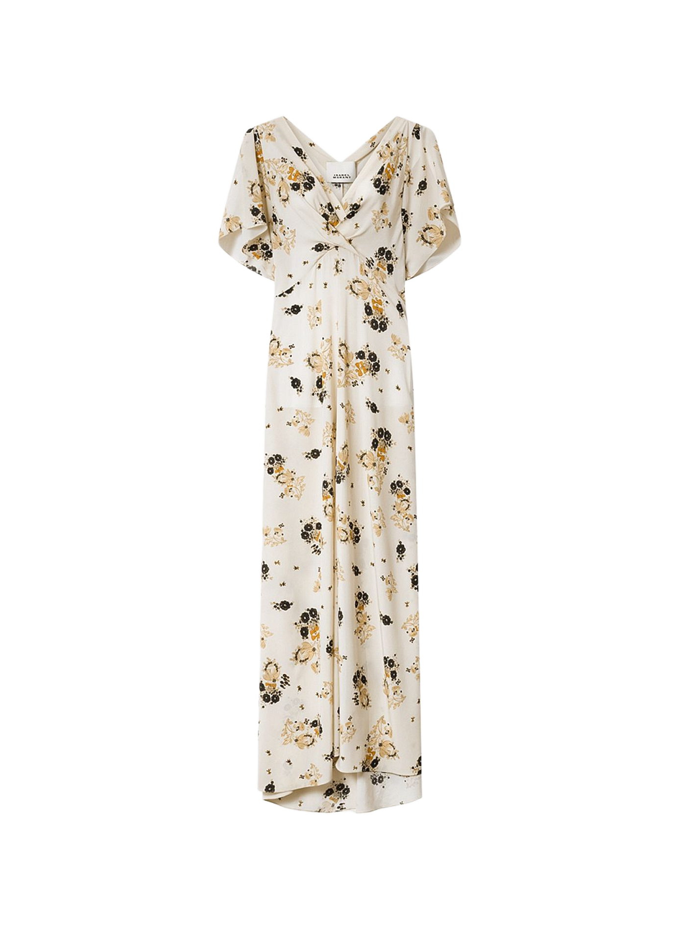 Long Falja printed silk dress ISABEL MARANT White