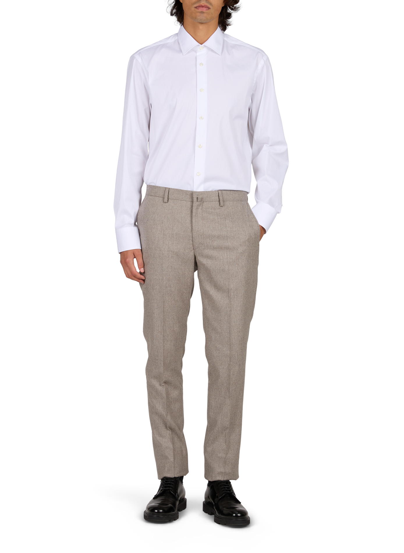 Chemise col classique en coton mélangé VAN LAACK Blanc