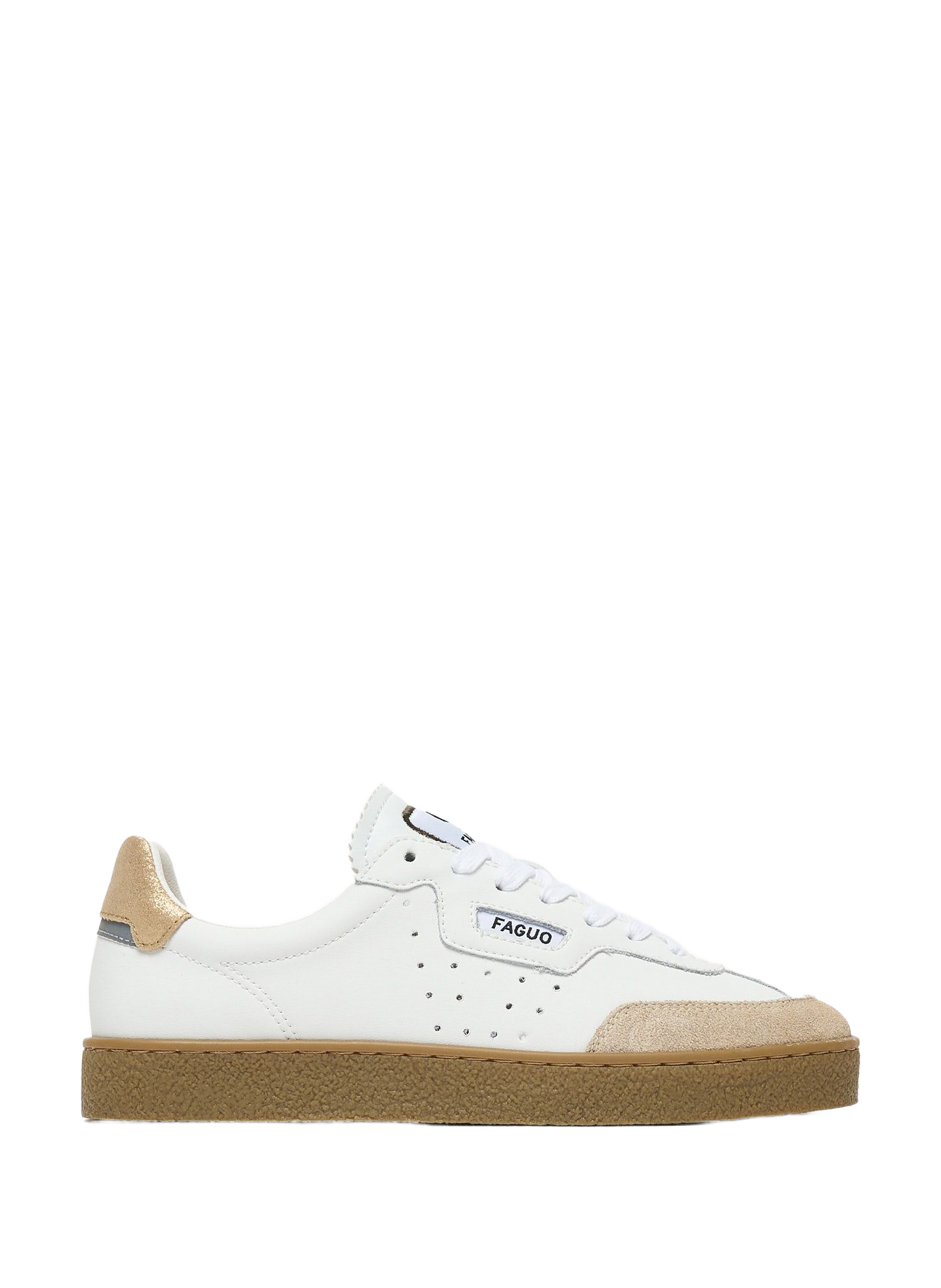 Lumbo cowhide leather sneakers FAGUO Beige