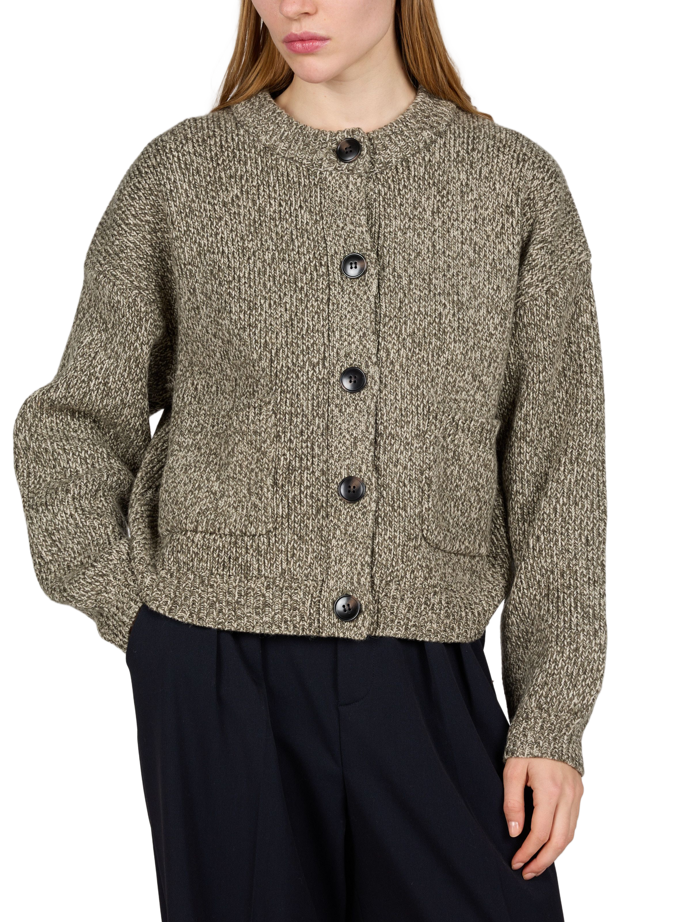 Oversized Trinity Lissi Card cardigan in a wool blend MSCH Khaki