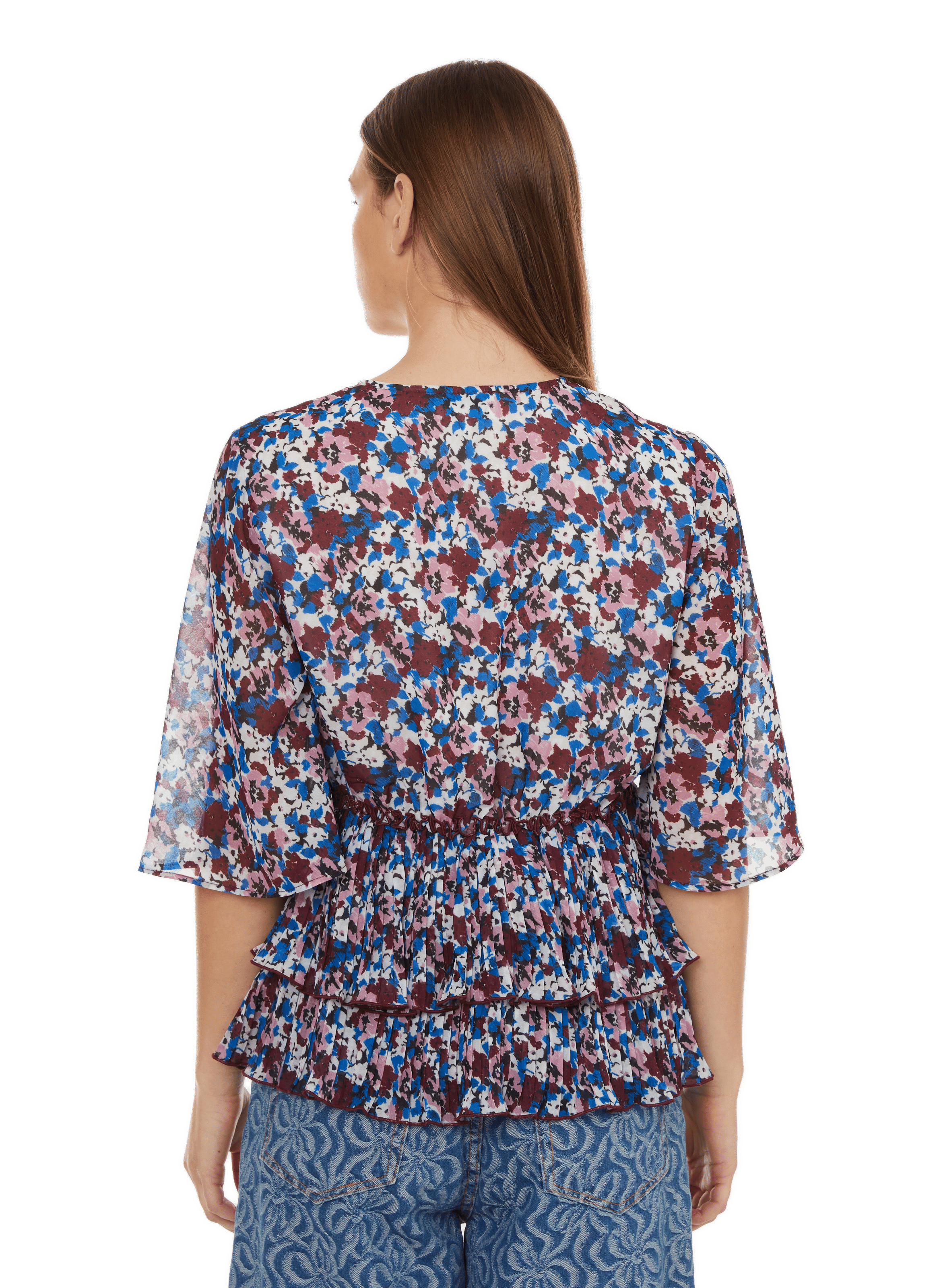 Blouse imprimée à volants  GANNI Multicolore