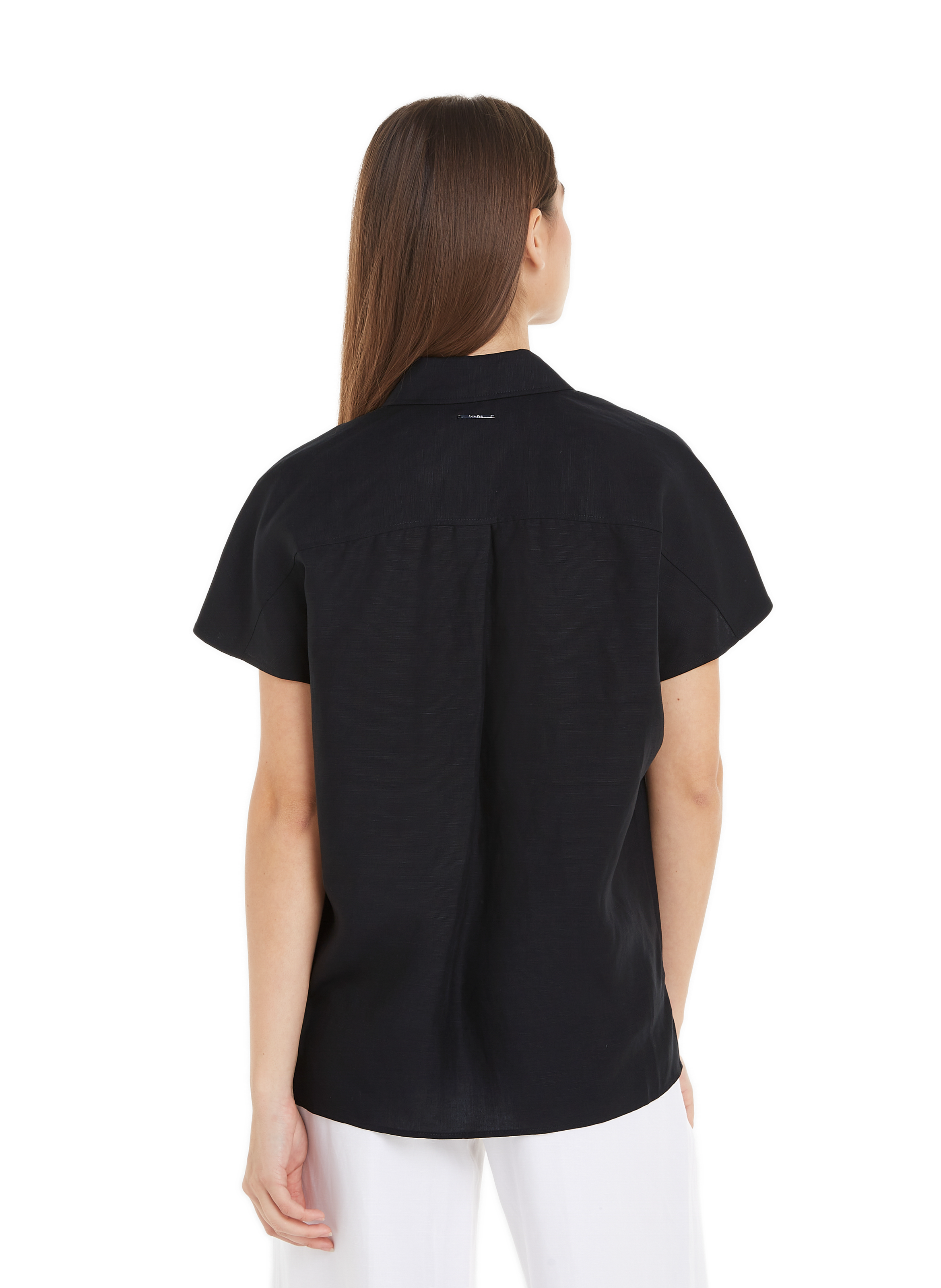 Linen-blend shirt CALVIN KLEIN Black
