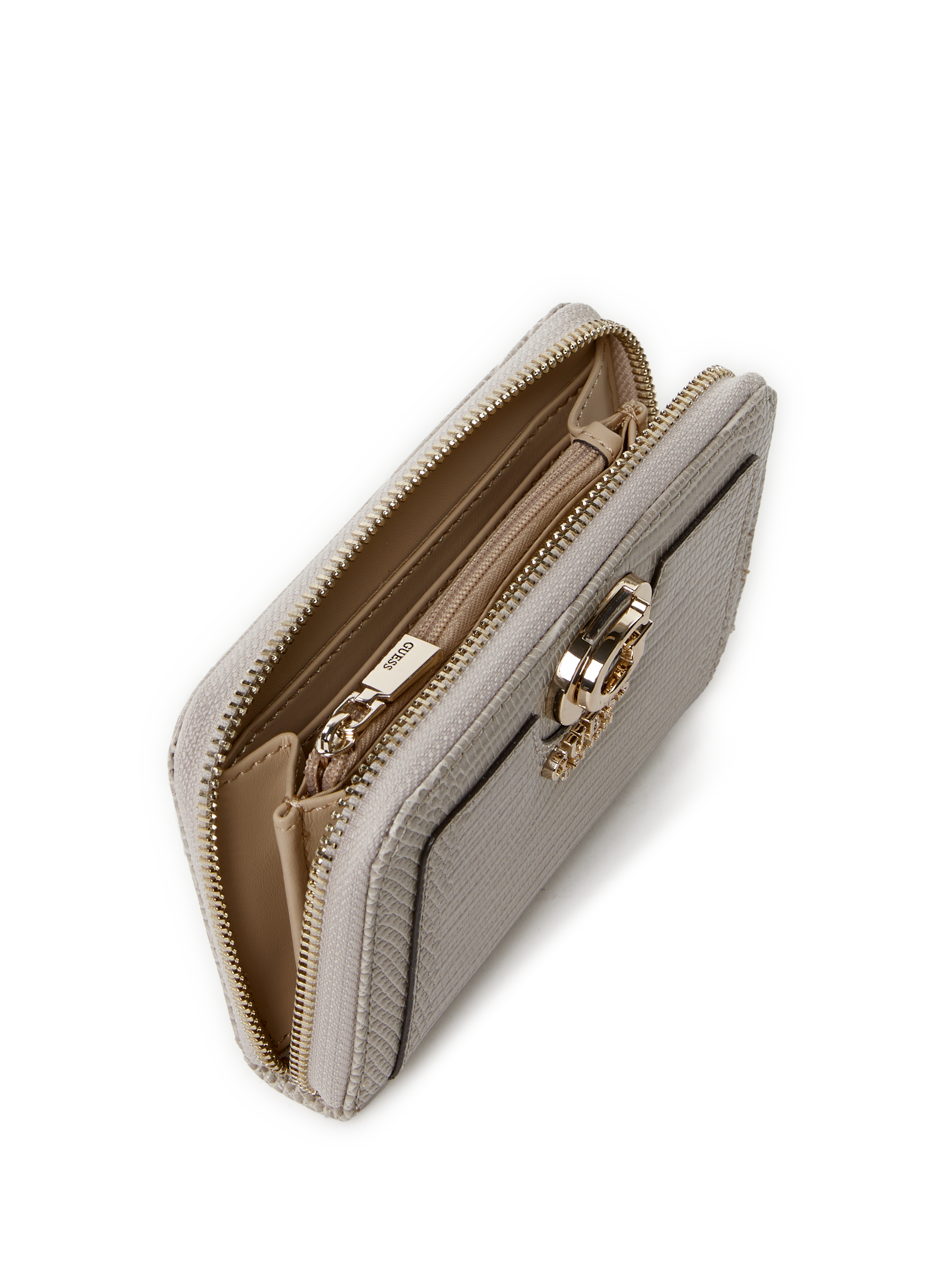 Zippered wallet Orlina GUESS Beige