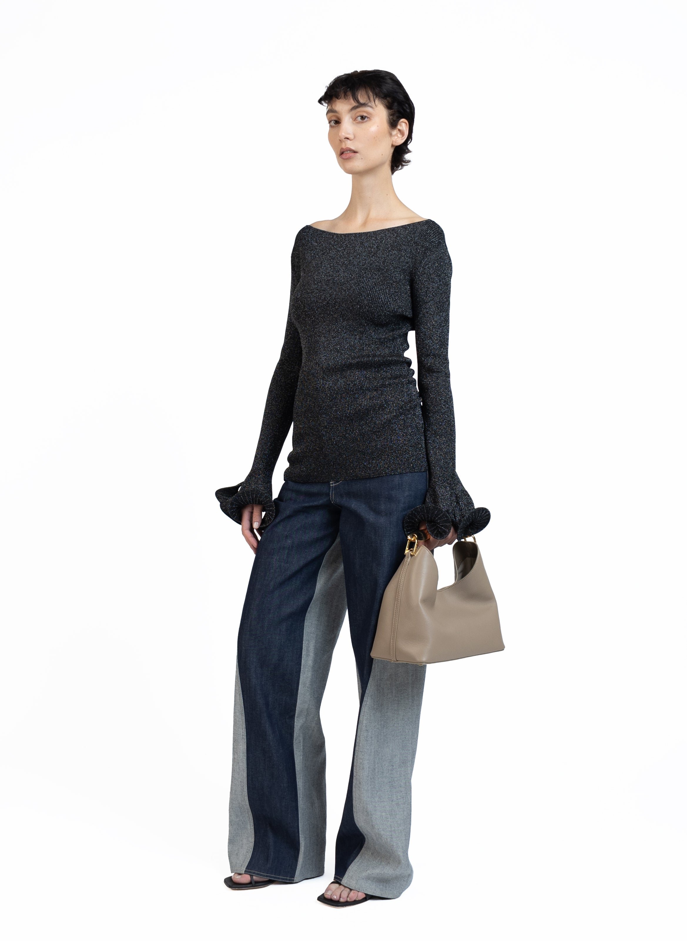 Sac à main boomerang ELLEME Gris