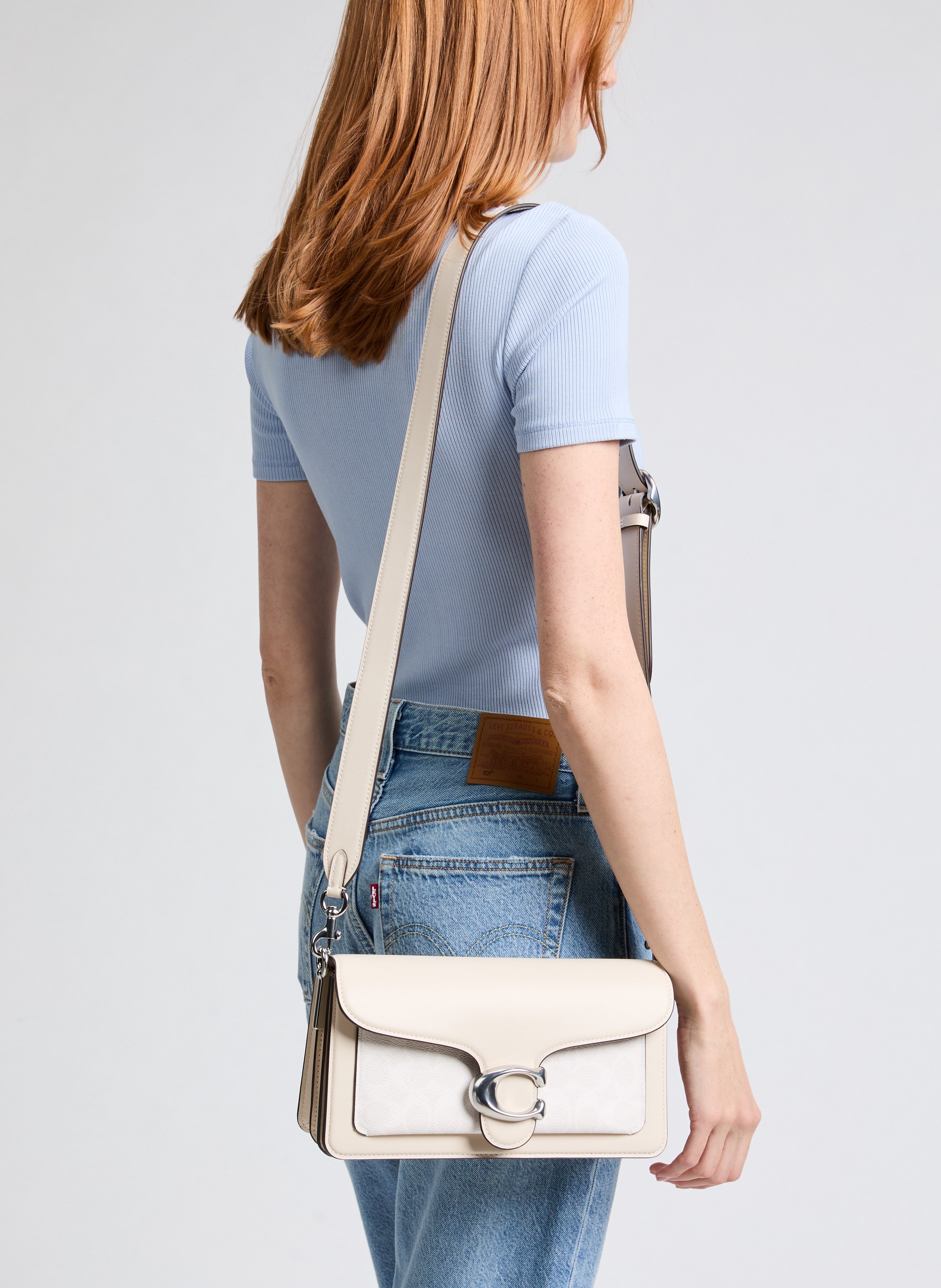 Sac épaule Tabby 26 en toile imprimée COACH Beige