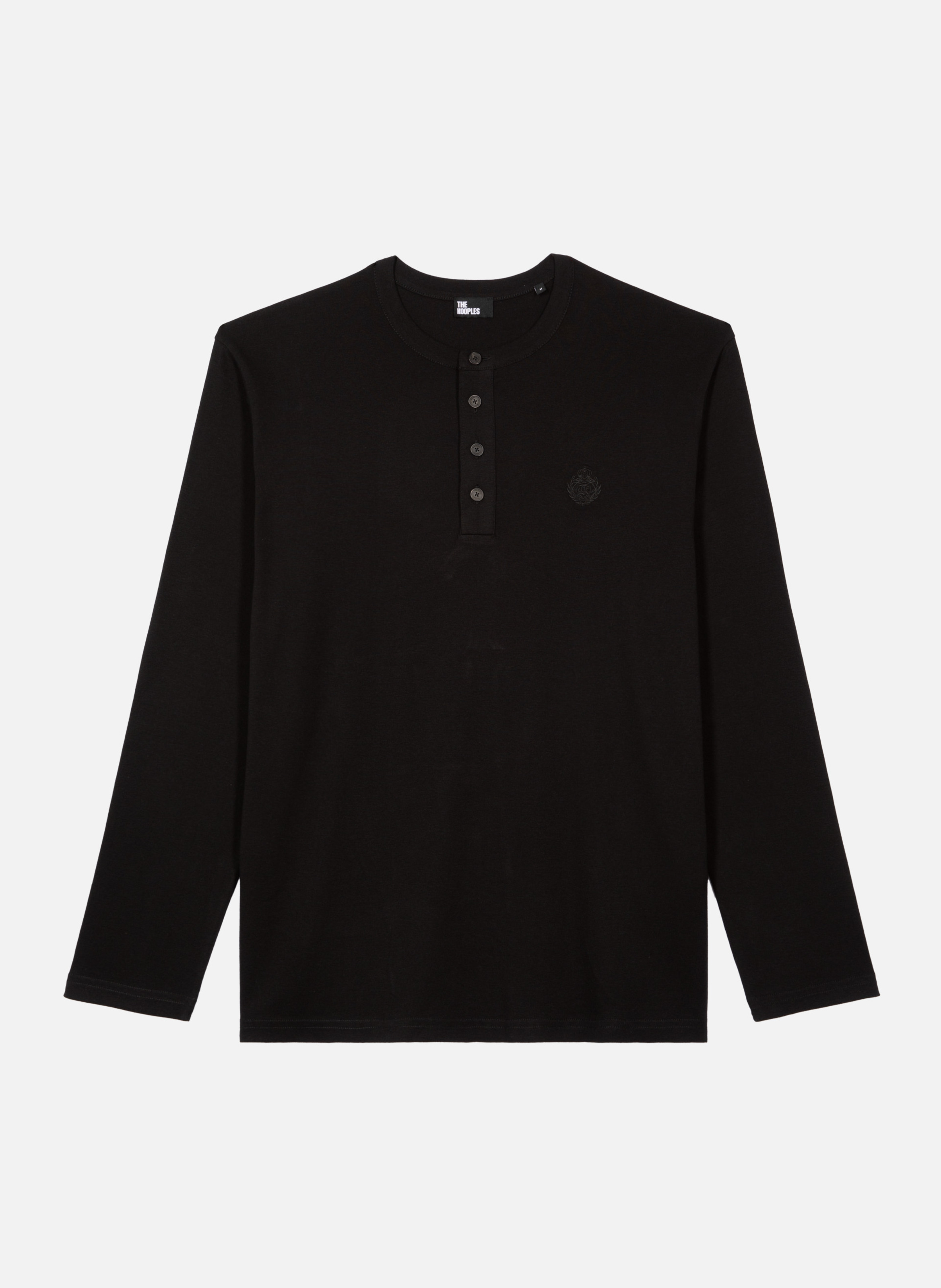 T-shirt manches longues avec blason THE KOOPLES Noir