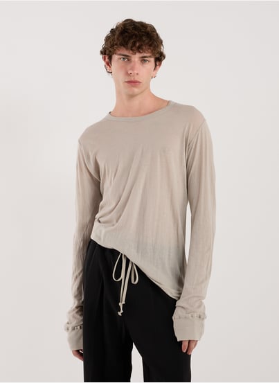 T-shirt manches longues en coton RICK OWENS T-shirt manches longues en coton RICK OWENS