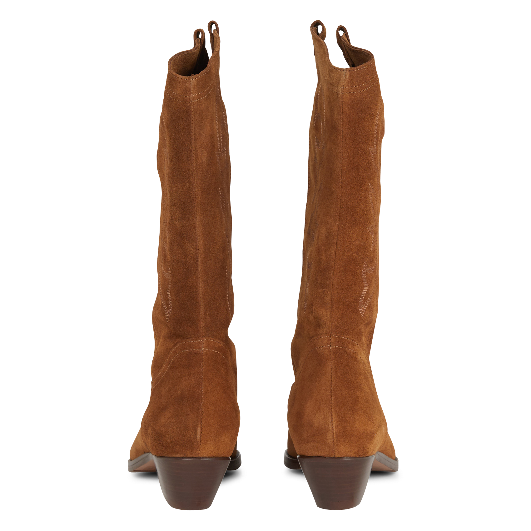 Bottines à broderies en cuir claurys BA&SH Marron