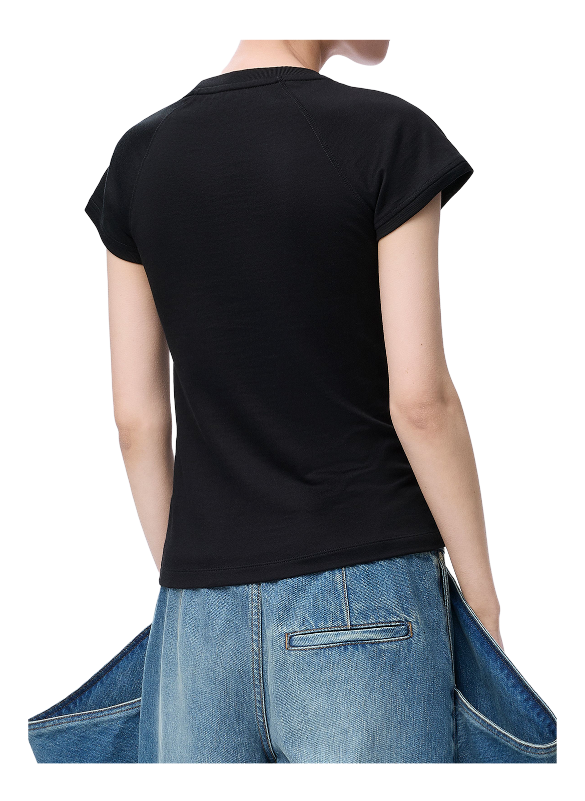 Fitted blended cotton t-shirt LOEWE Black