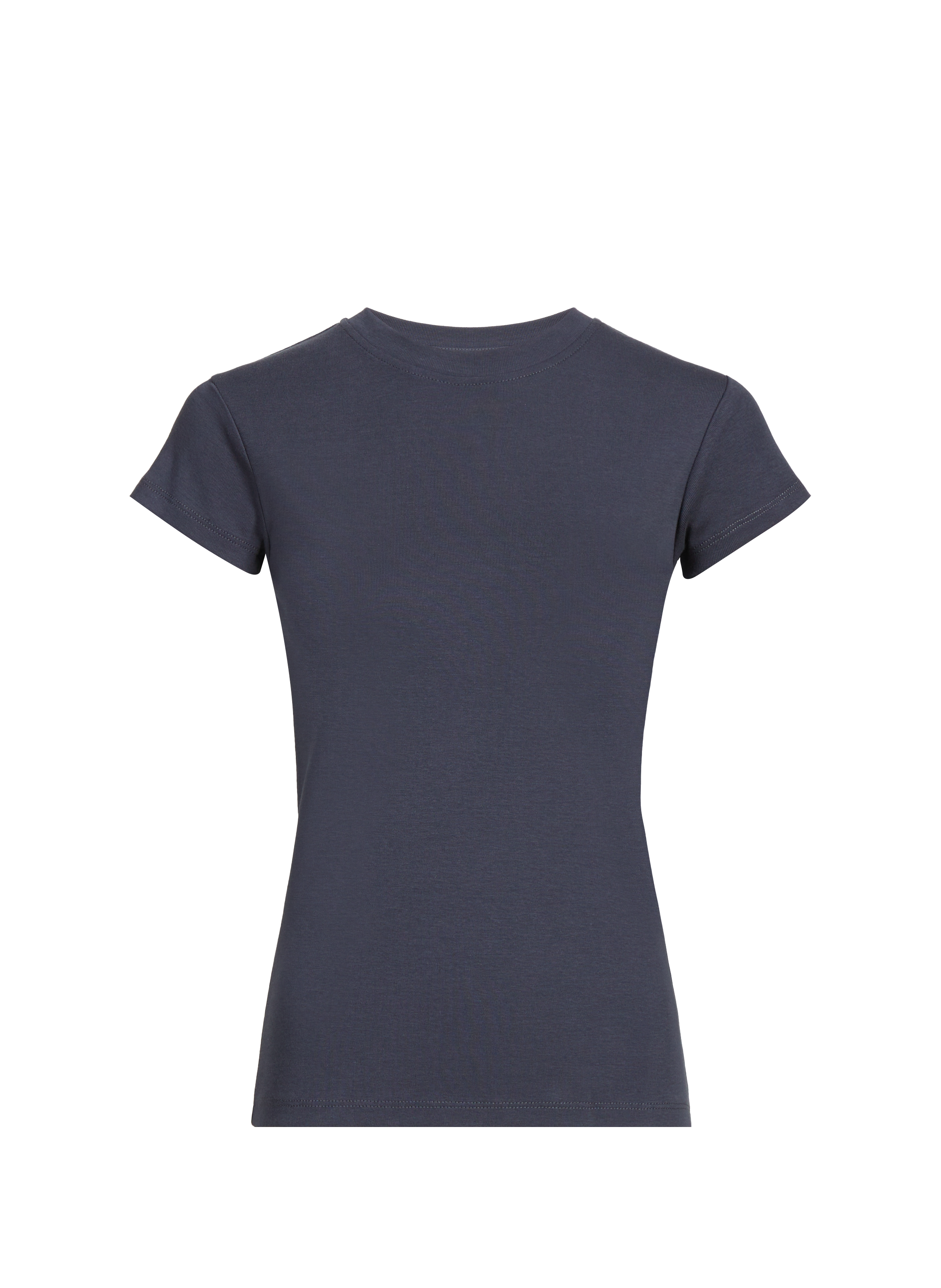 T-shirt col rond en coton TOPSHOP Gris