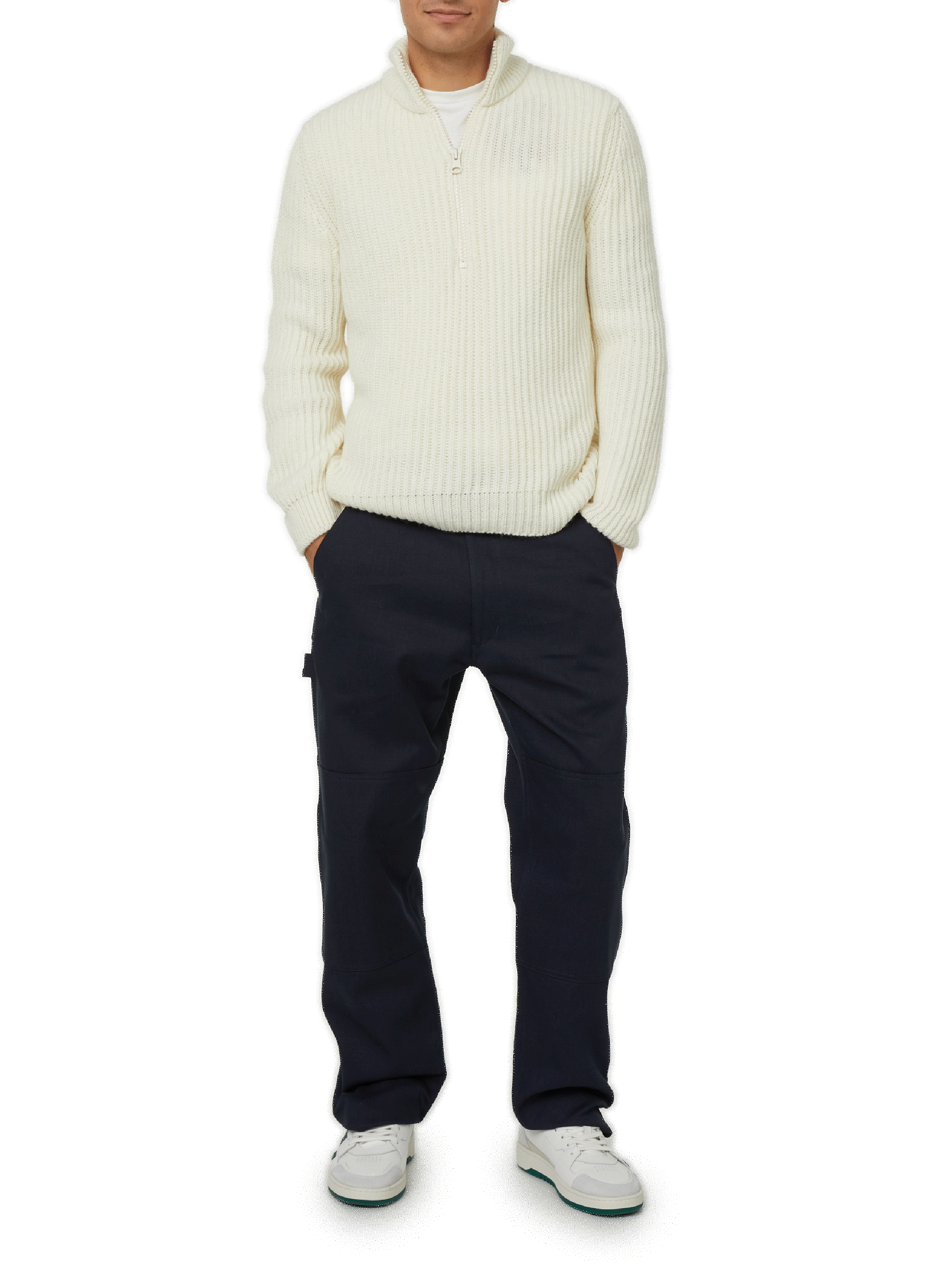 Pull à zip en laine mélangé AU PRINTEMPS PARIS Beige