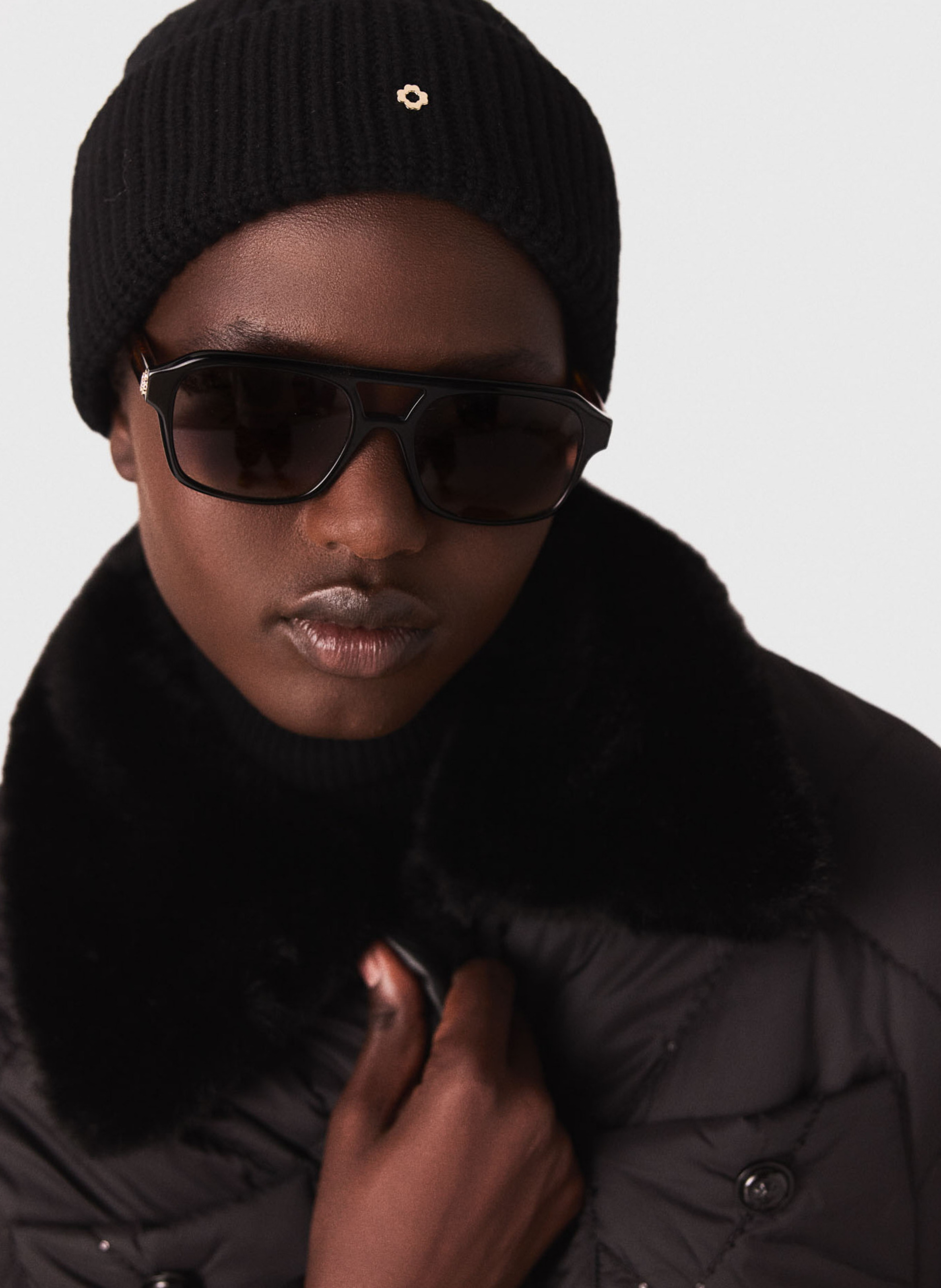 Manteau court réversible MAJE Noir