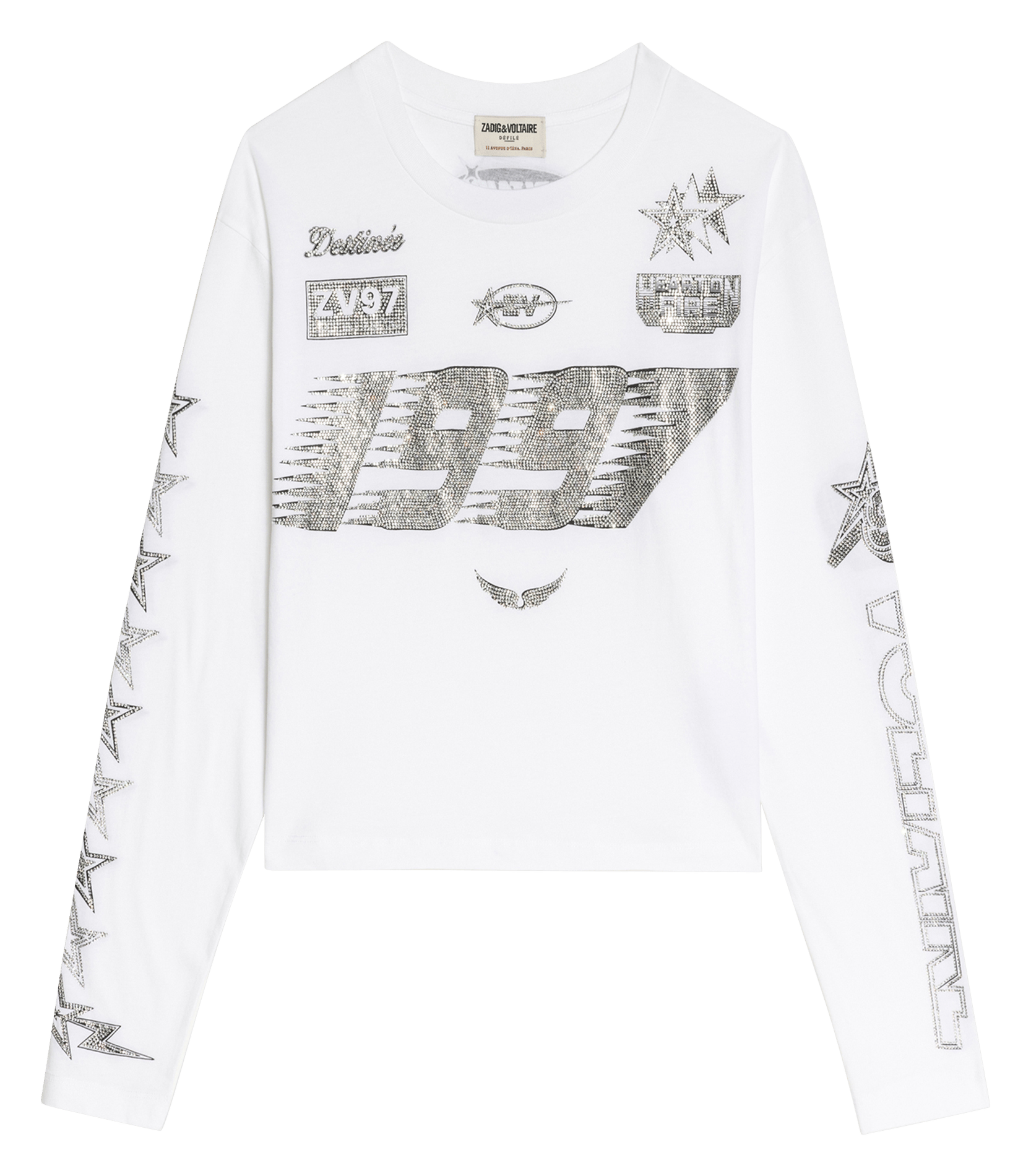 Tee-shirt col rond en coton io ZADIG&VOLTAIRE Blanc