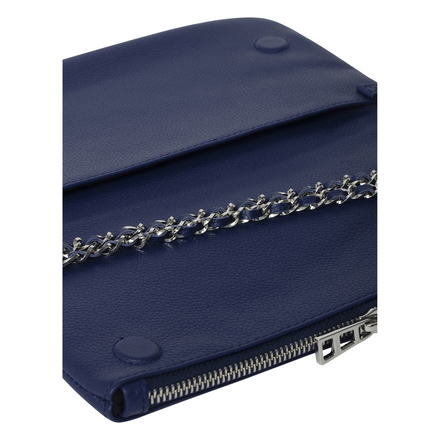 Pochette en cuir rock ZADIG&VOLTAIRE Bleu