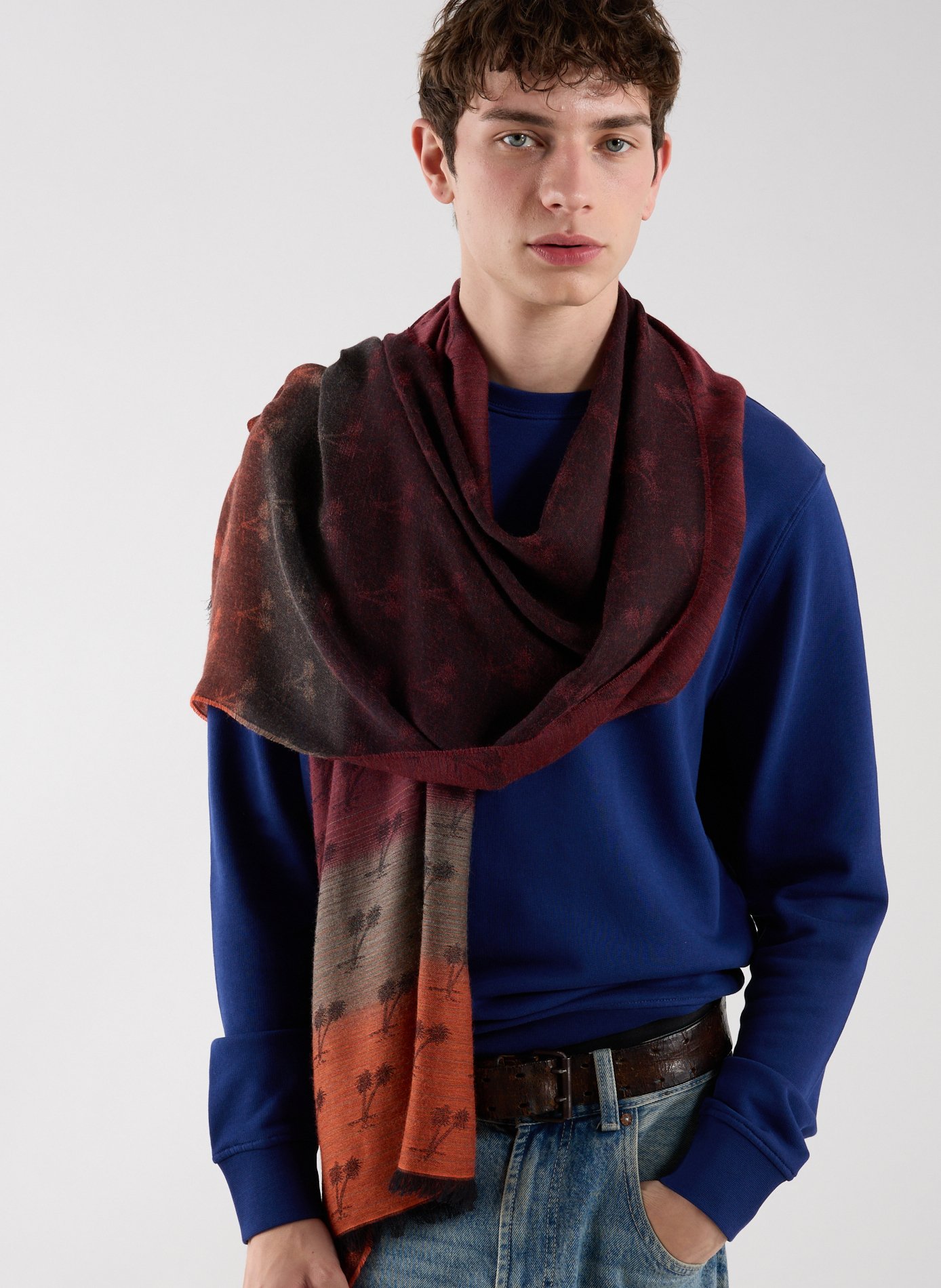 Mixed cotton scarf PAUL SMITH Red