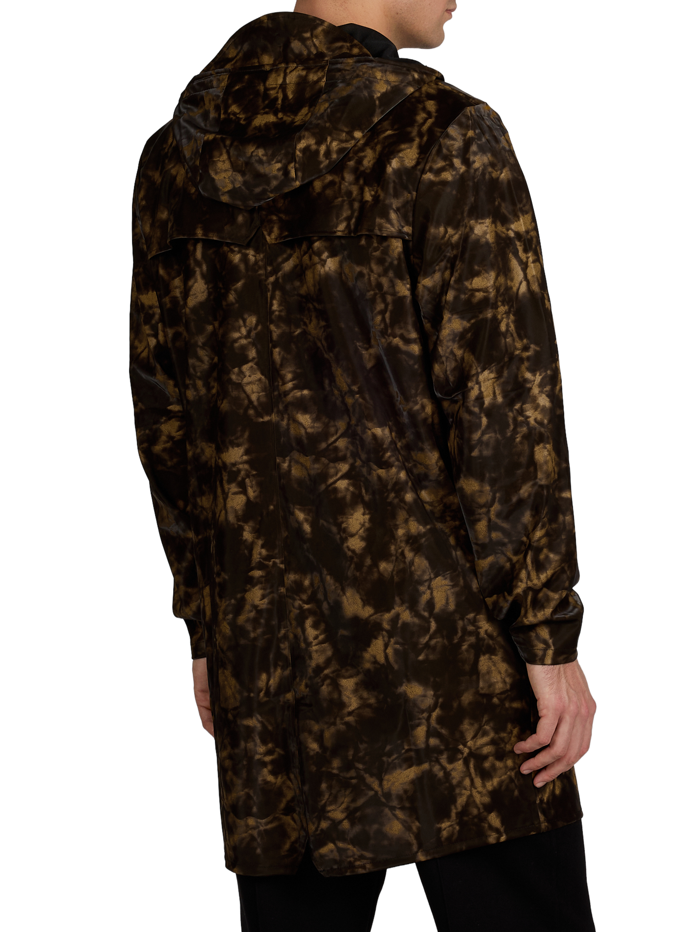 Long hooded raincoat RAINS Brown