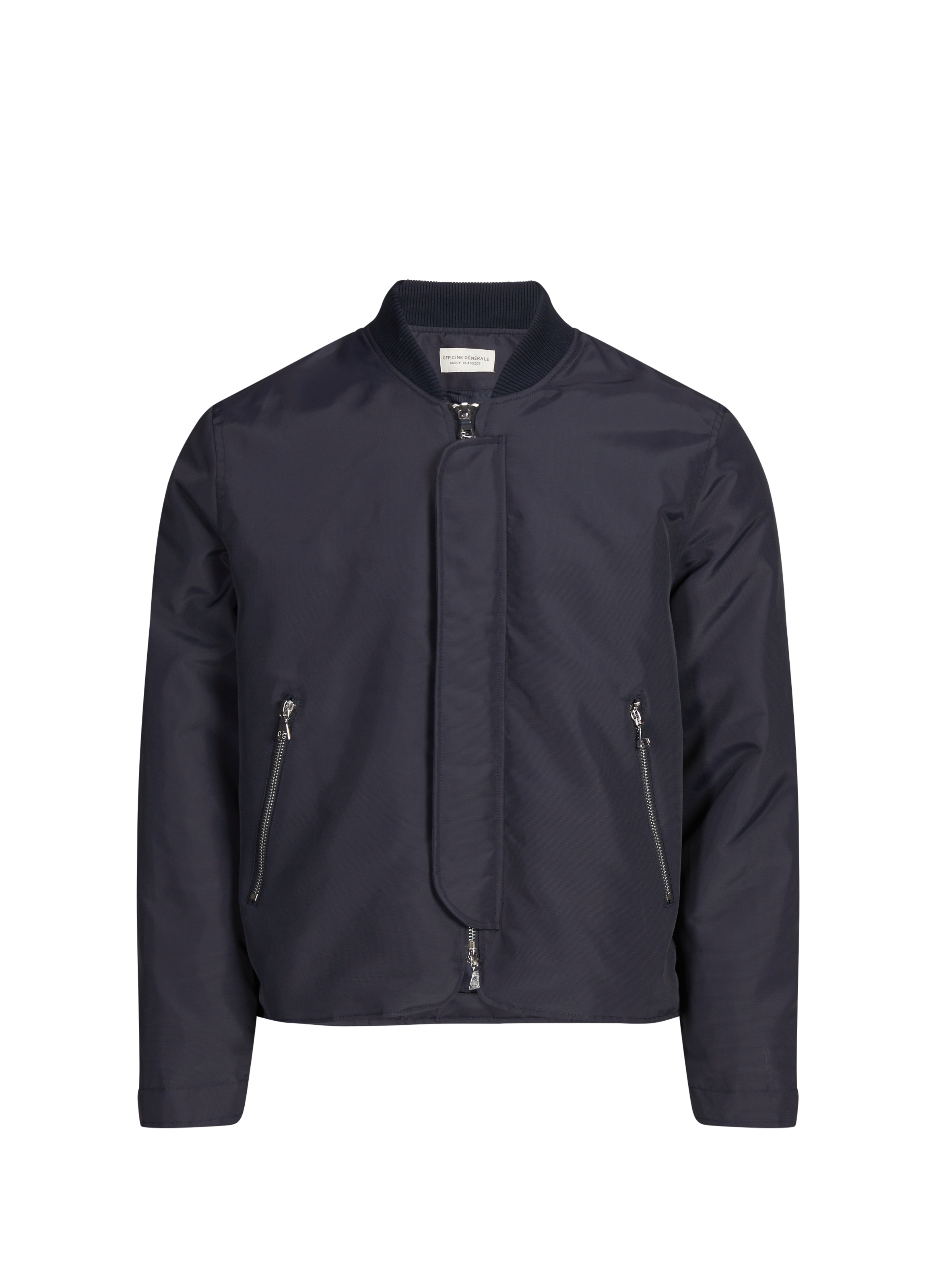Blouson uni à col côtelé OFFICINE GENERALE Bleu